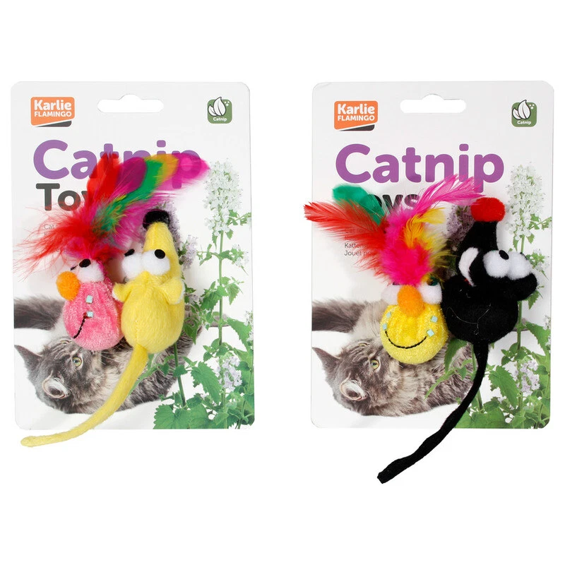 Karlie Catnipli Peluş Kedi Oyuncağı Karışık Renkli 6 Cm - 2 Adet 4016598035115