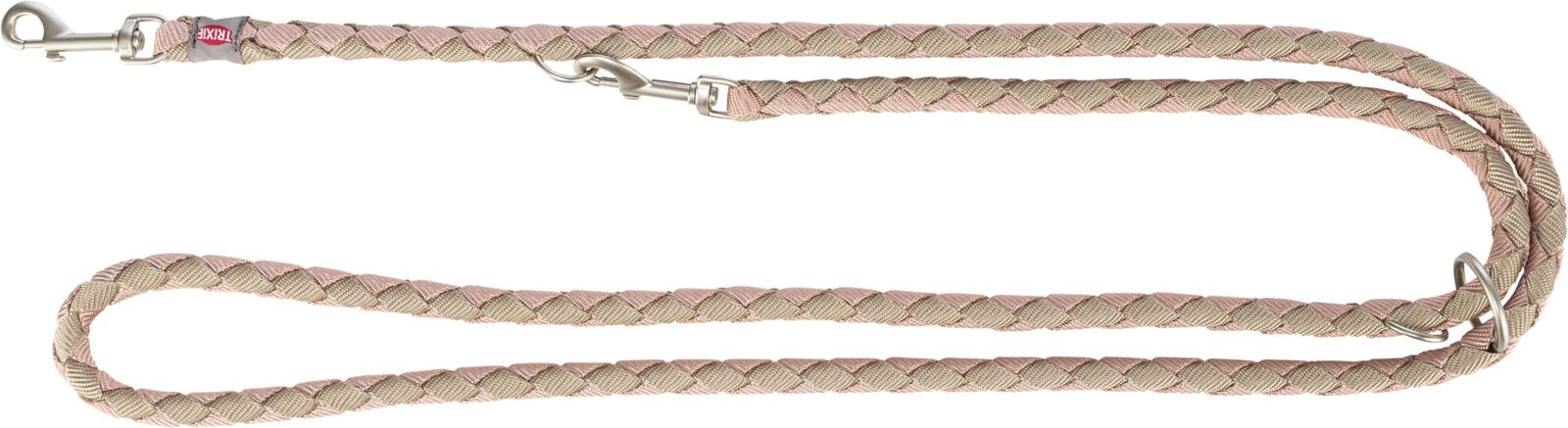 Trixie Cavo Ayarlanabilir Köpek Gezdirme Kayışı L - XL, Pudra Pembesi - Kum Beji, 2 M x 18 Mm 4053032677845