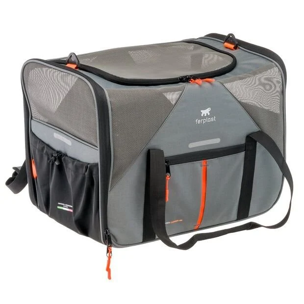 Ferplast Voyager 350 Kumaş Kedi &amp; Köpek Taşıma Çantası Gri - 45 x 30 x 33 Cm 8010690215532
