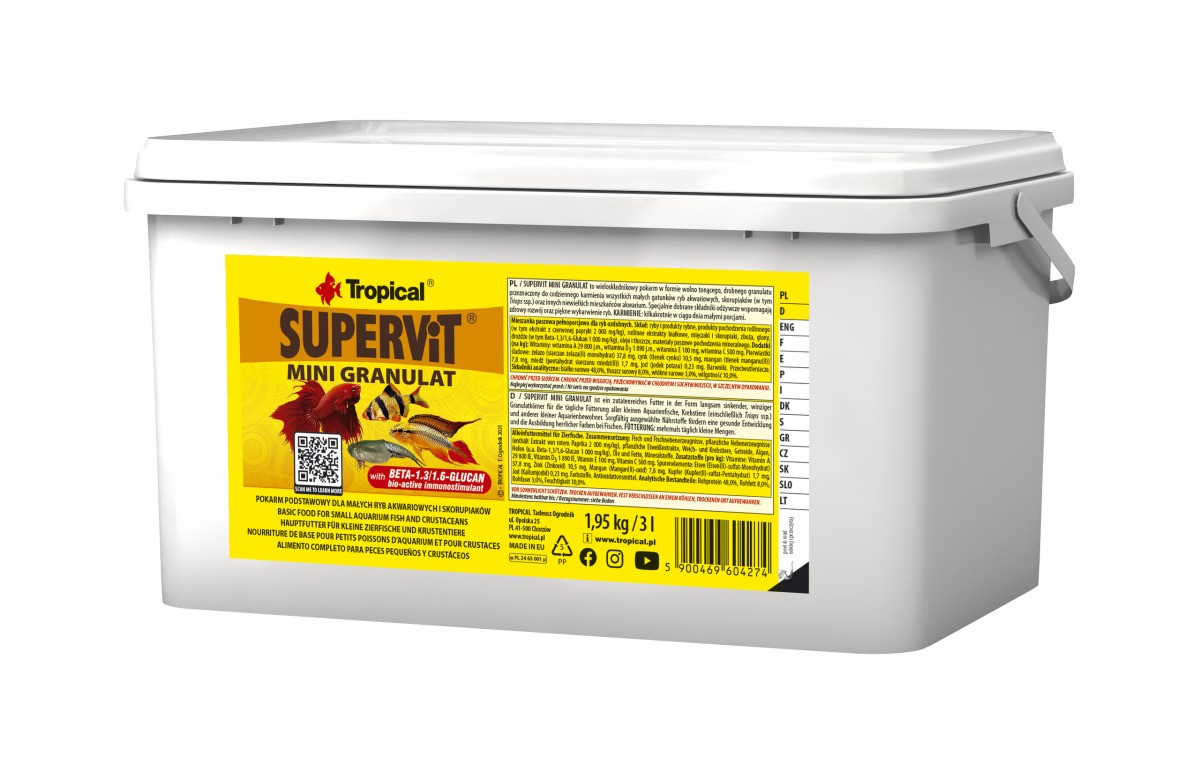 Tropical Supervit Mini Granulat Granül Yem 3 L - 1.95 Kg 5900469604274