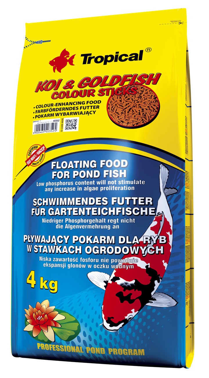 Tropical Koi&amp;Goldfish Colour Sticks Havuz Yemi 4 Kg 5900469403525