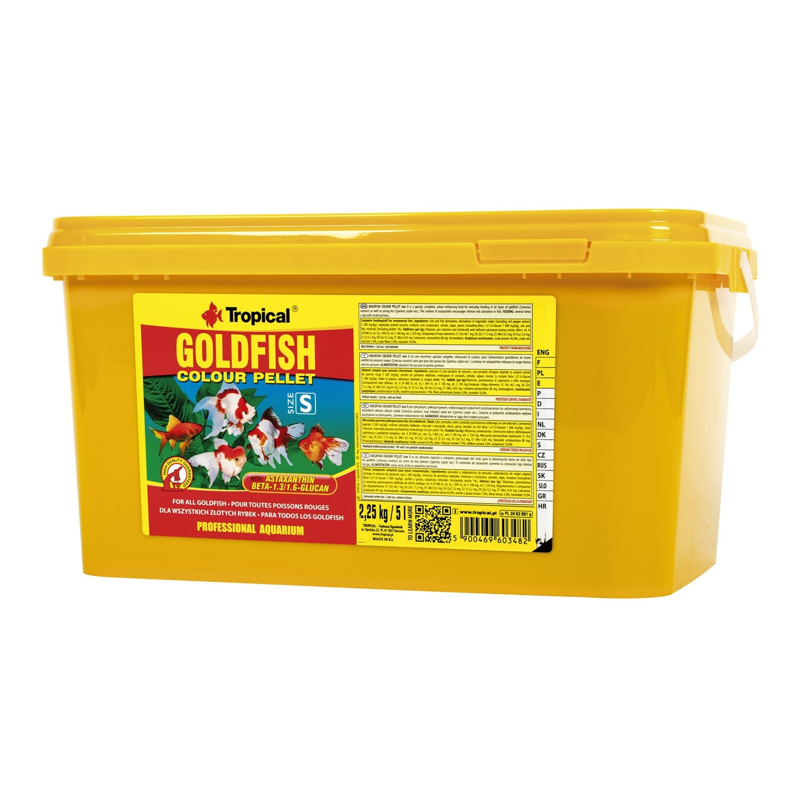Tropical Goldfish Colour Pellet Size S Granül Yem 5 L - 2.25 Kg