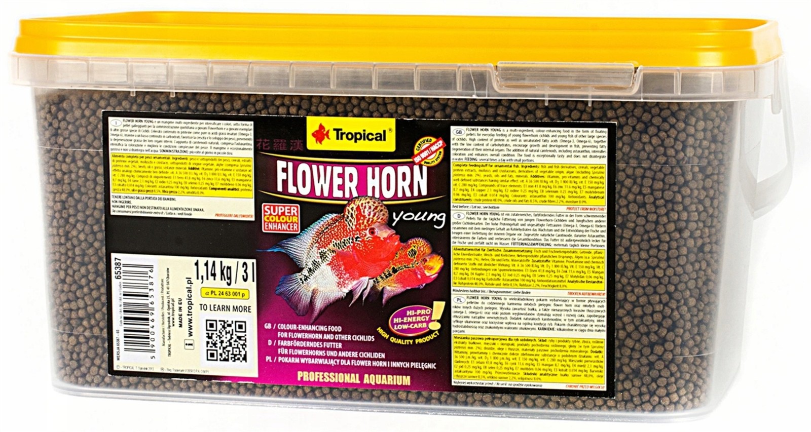 Tropical Flower Horn Young Granül Yem 3 L - 1140 Gr
