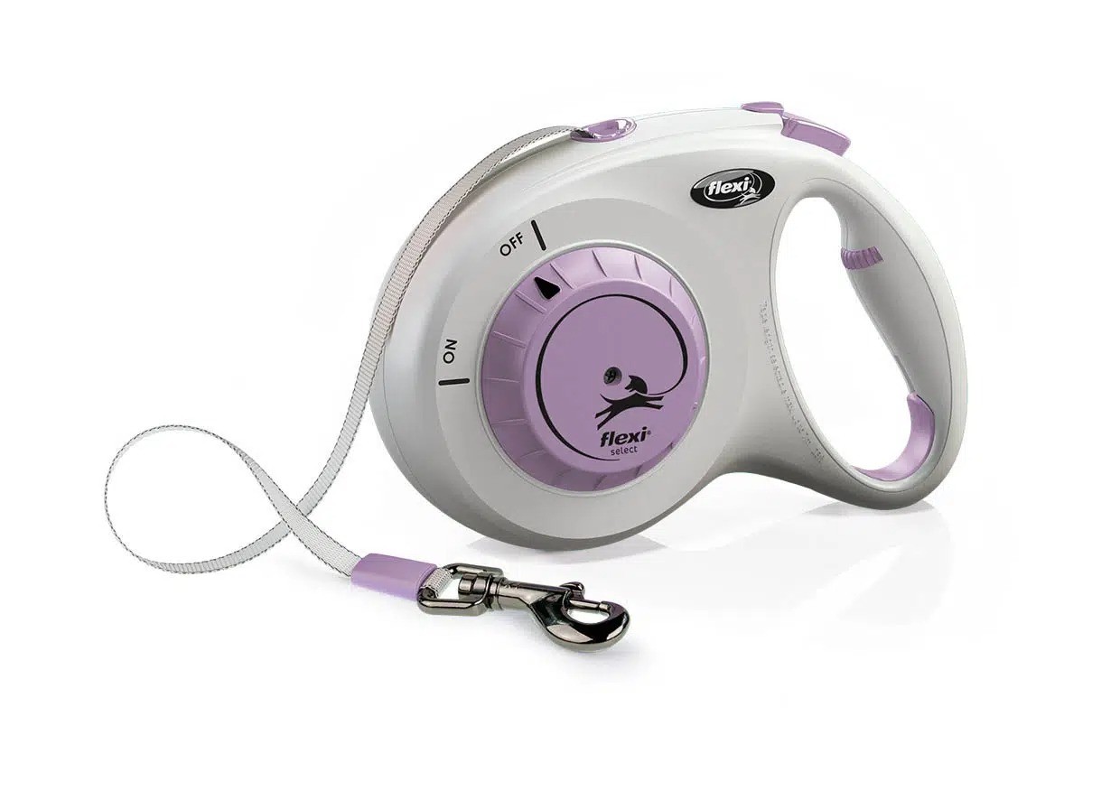 Flexi Select Köpek Otomatik Gezdirme Şerit Kayışı Gri &amp; Lila - 7 M 4000498033517