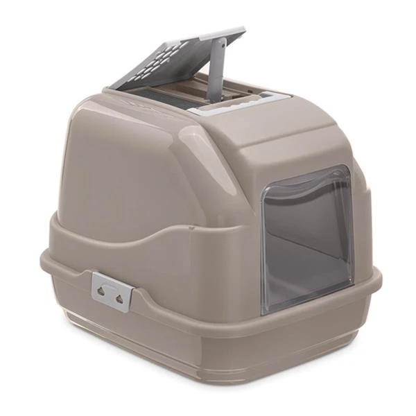 Imac Easy Cat Kapalı Kedi Tuvaleti Gri - Beyaz 50 x 40 x 40 Cm 8021799407131