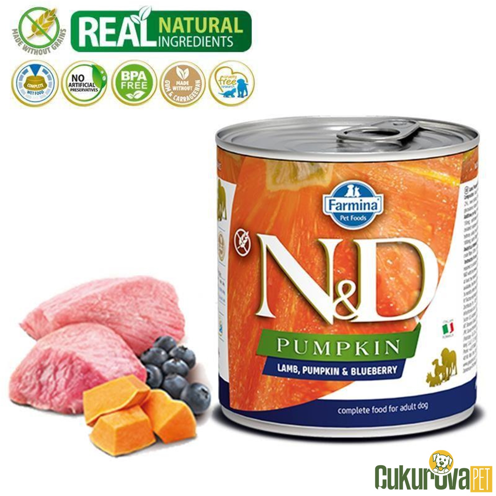 N & D Pumpkin Balkabaklı Kuzulu Yetişki̇n Köpek Konservesi̇ 285 Gr