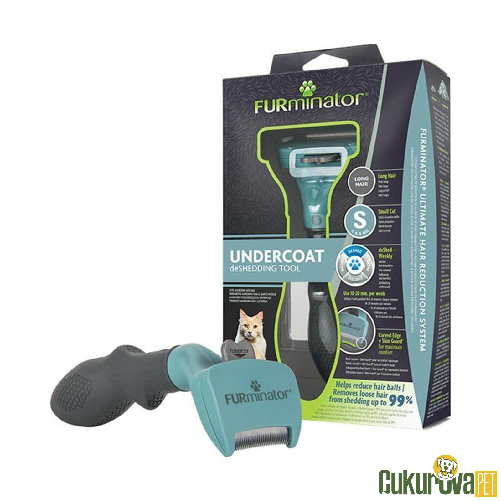 Furminator Long Hair Uzun Tüylü Kedi̇ Tarağı - S