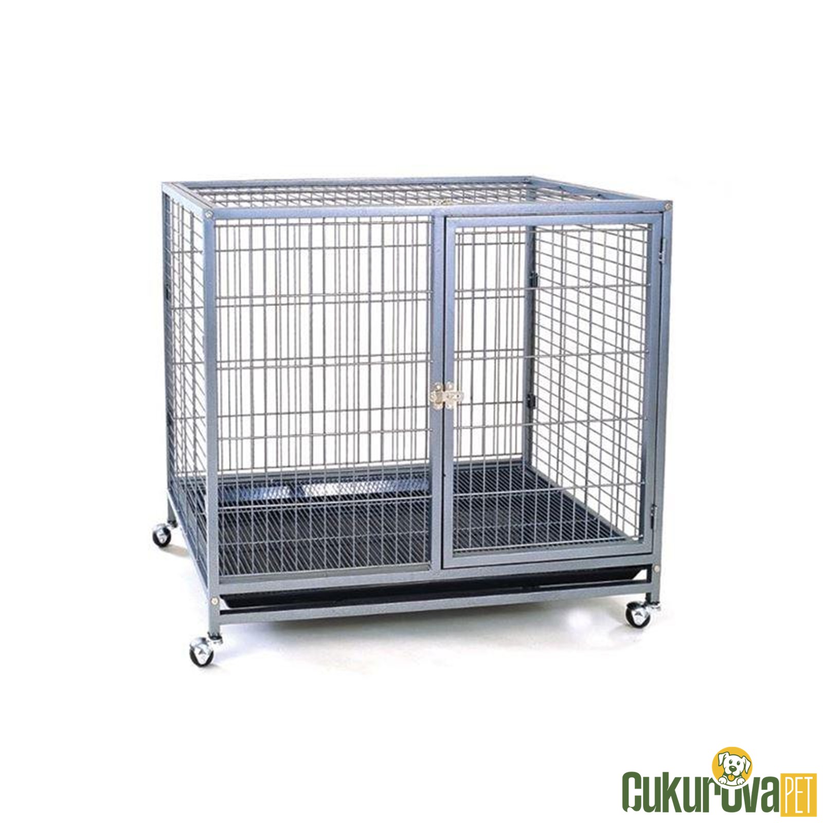 Dayang 073 Galveni̇z Tekerlekli̇ Köpek Kafesi̇ 95 x 57 x 87 Cm