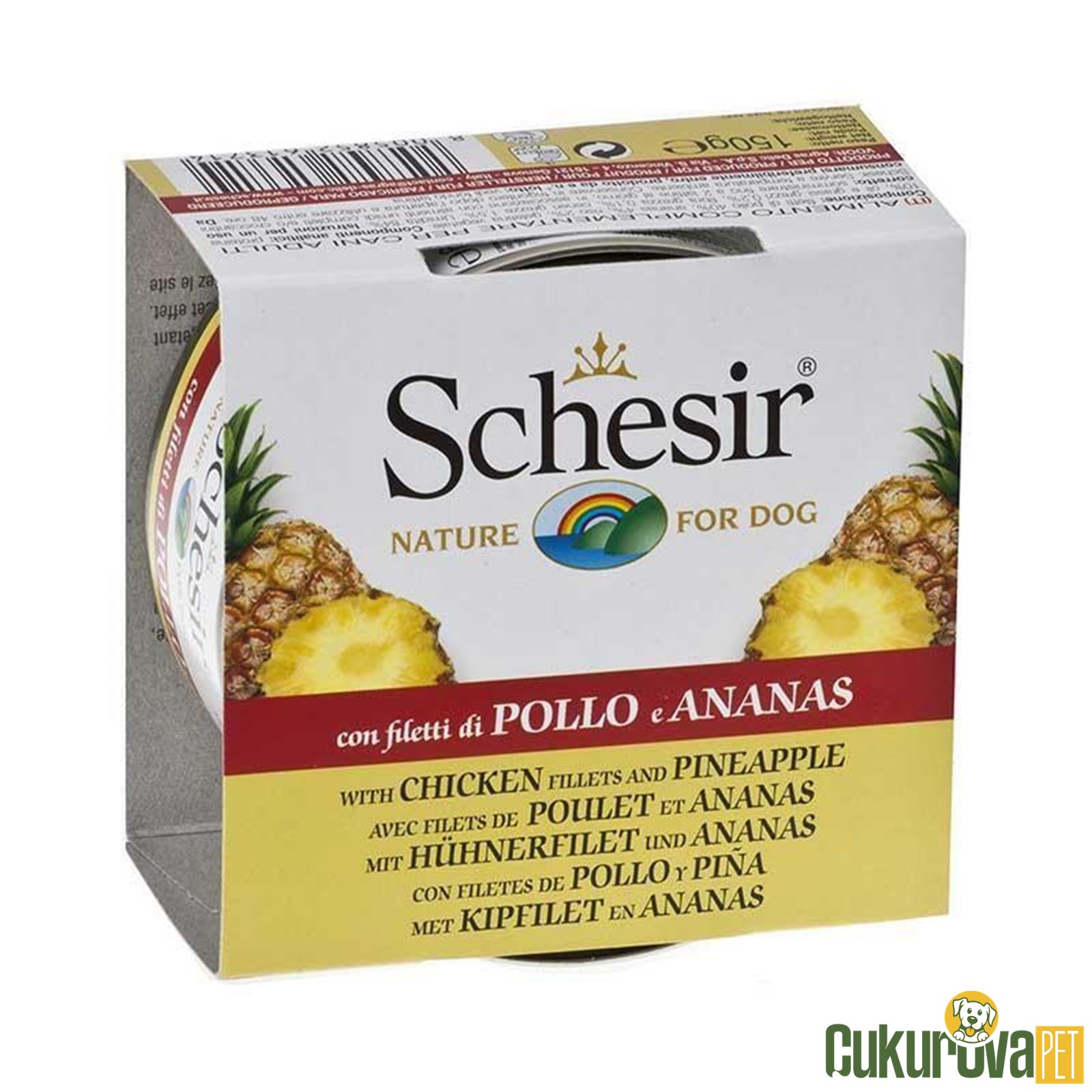 Schesir Fruit Tavuk Ve Ananaslı Köpek Konservesi̇ - 150 Gr