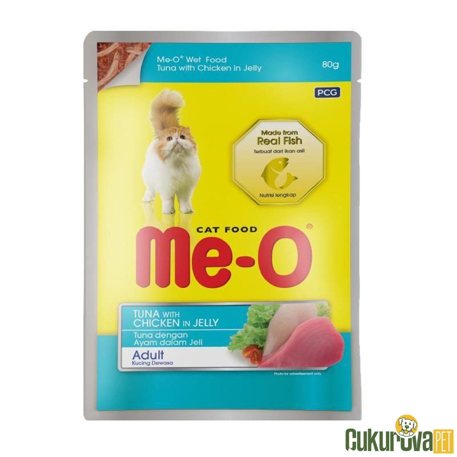 Me-O Adult In Jelly Ton Balıklı ve Tavuklu Yetişkin Kedi Yaş Maması 80 Gr