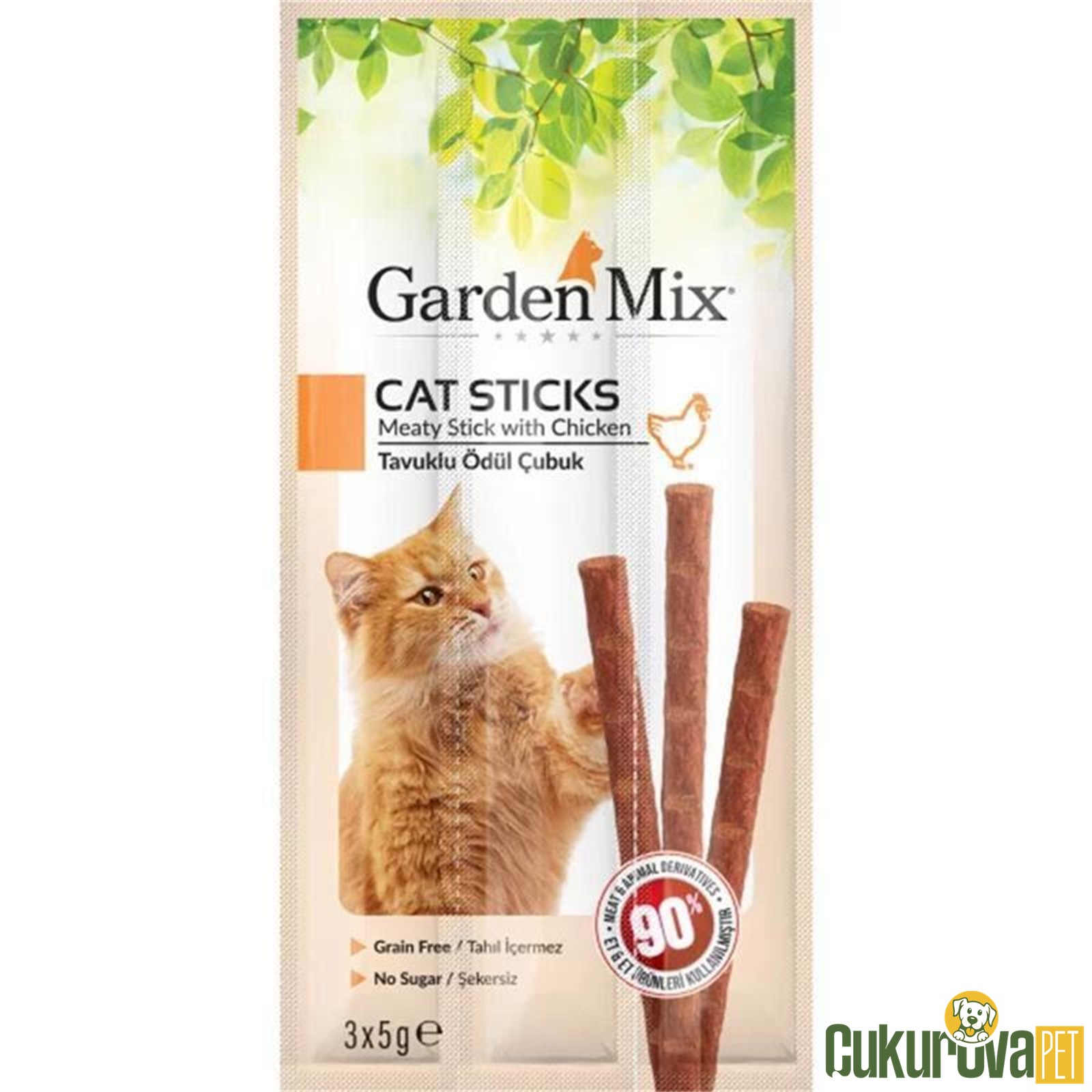 Gardenmix Tavuklu Ödül Çubuğu 3'lü 15 Gr