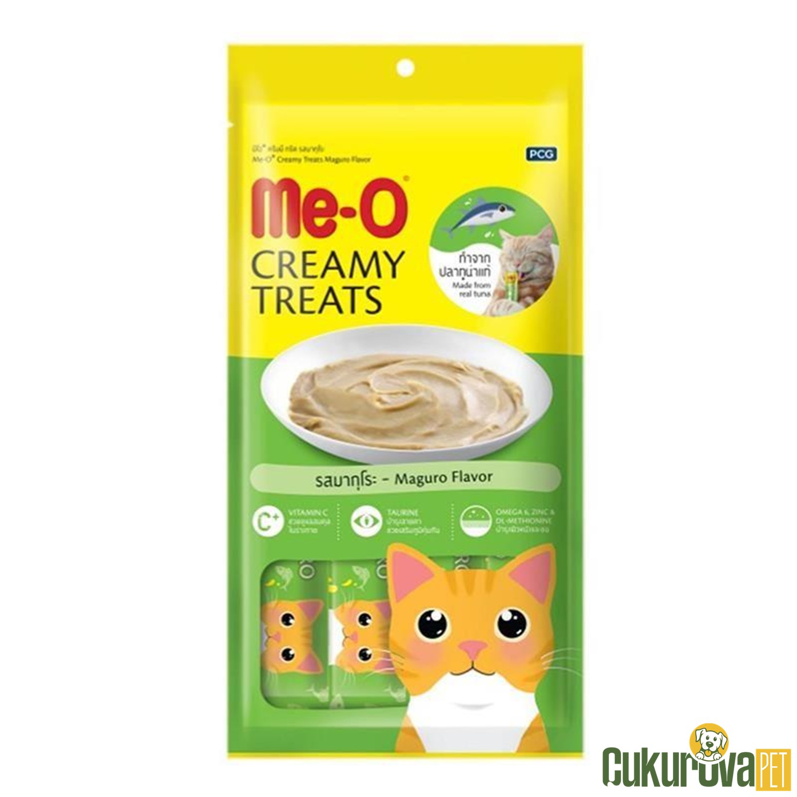 Me-o Sari Yüzgeçli̇ Orki̇nos Balıklı Sıvı Kedi̇ Ödül Maması 4 x 15 Gr