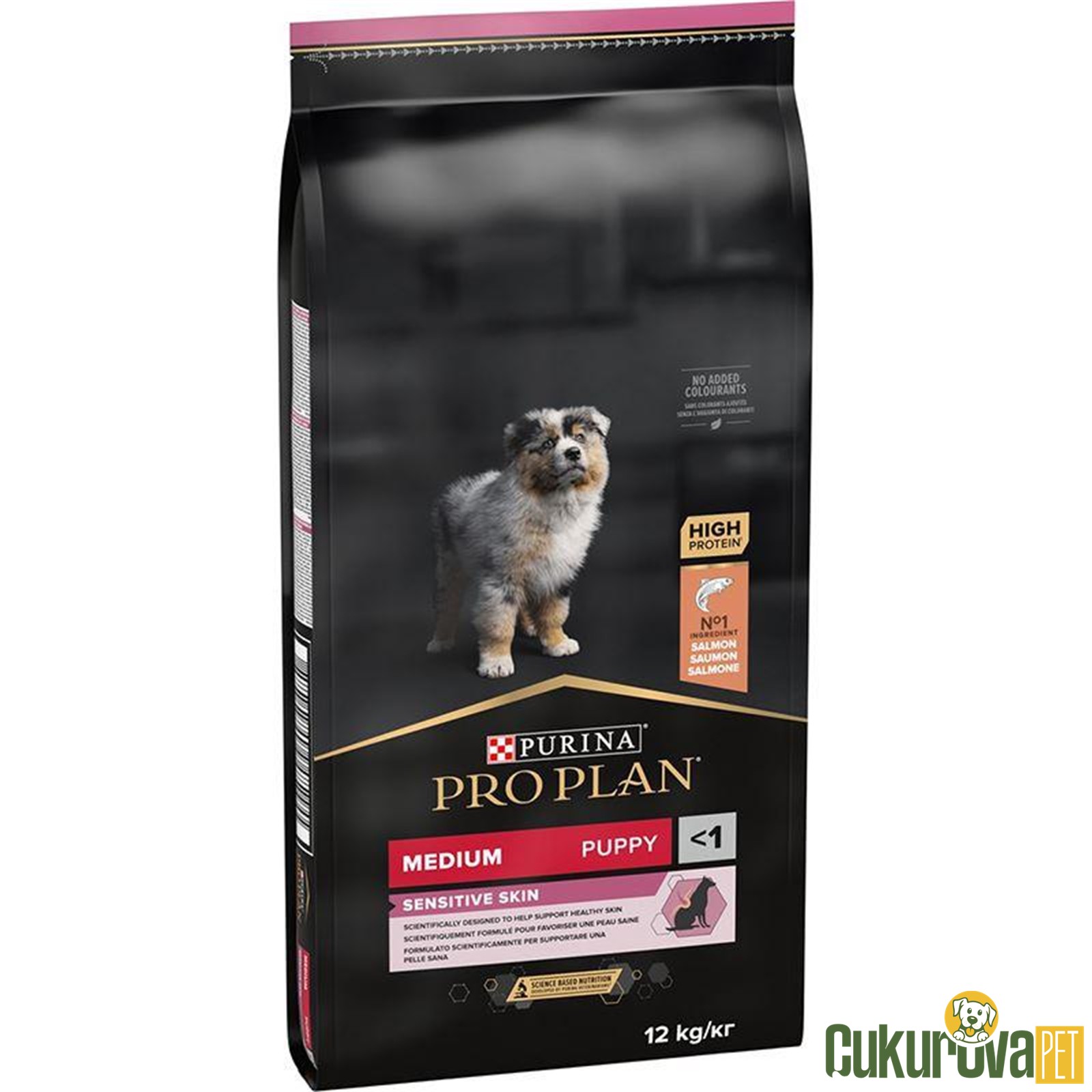 Pro Plan Medium Puppy Sensitive Skin Somonlu Yavru Köpek Maması 12 Kg