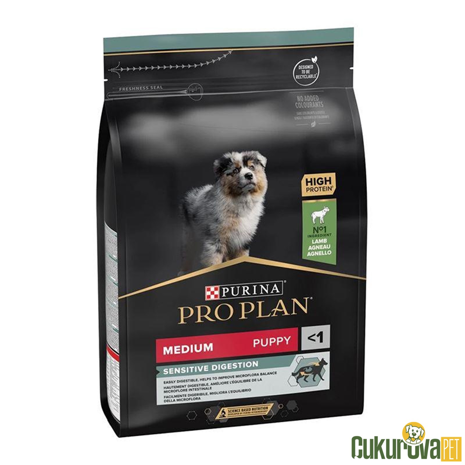 Pro Plan Medium Puppy Sensitive Digestion Kuzulu Ve Pirinçli Yavru Köpek Maması 3 Kg