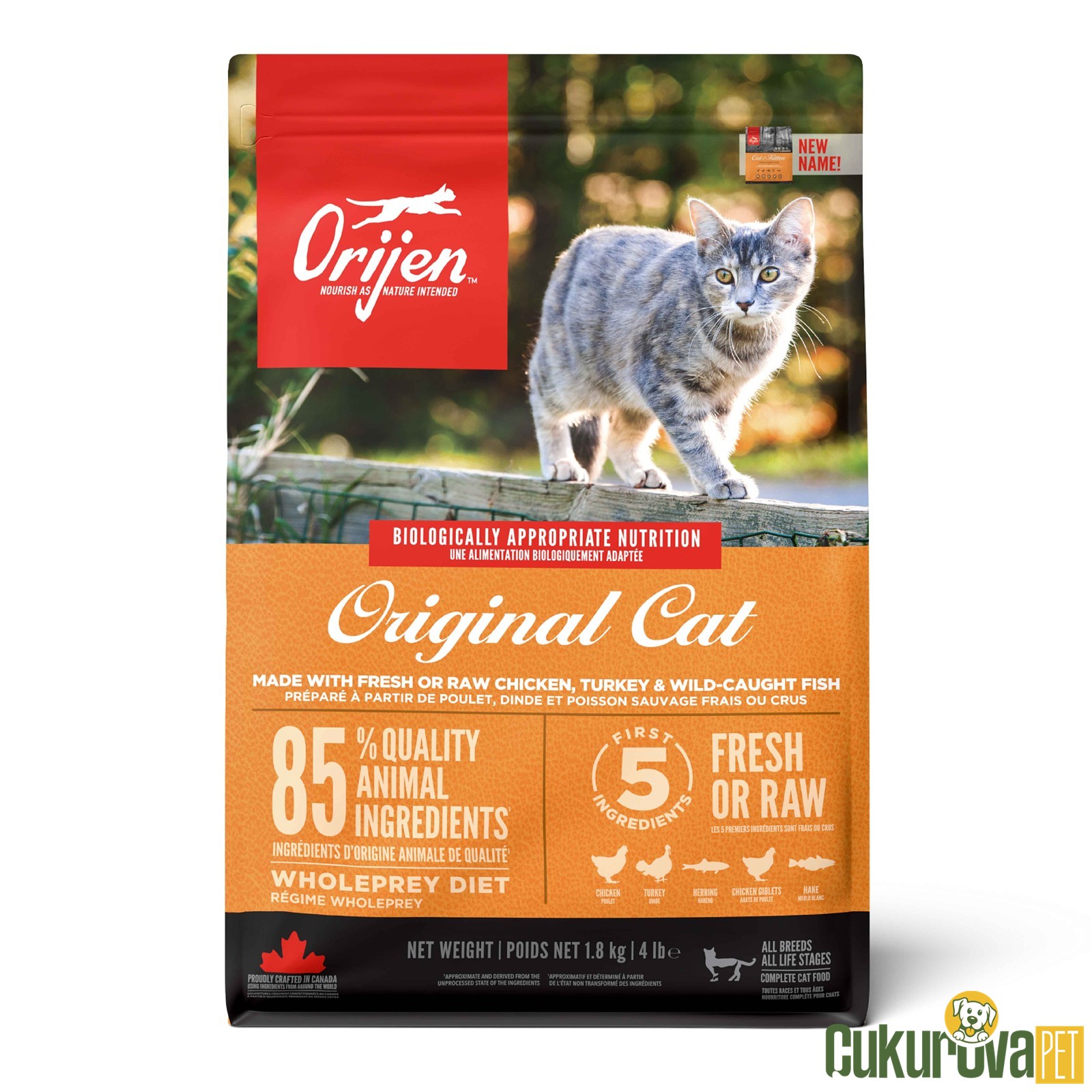 Orijen Original Cat Tüm Yaşam Evreleri İçin Kedi Maması 1.8 Kg