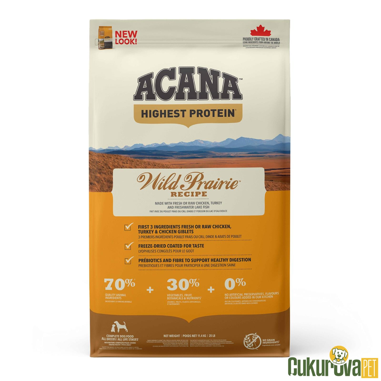Acana Wild Prairie Recipe Tüm Yaşam Evreleri İçin Köpek Maması 11.4 Kg
