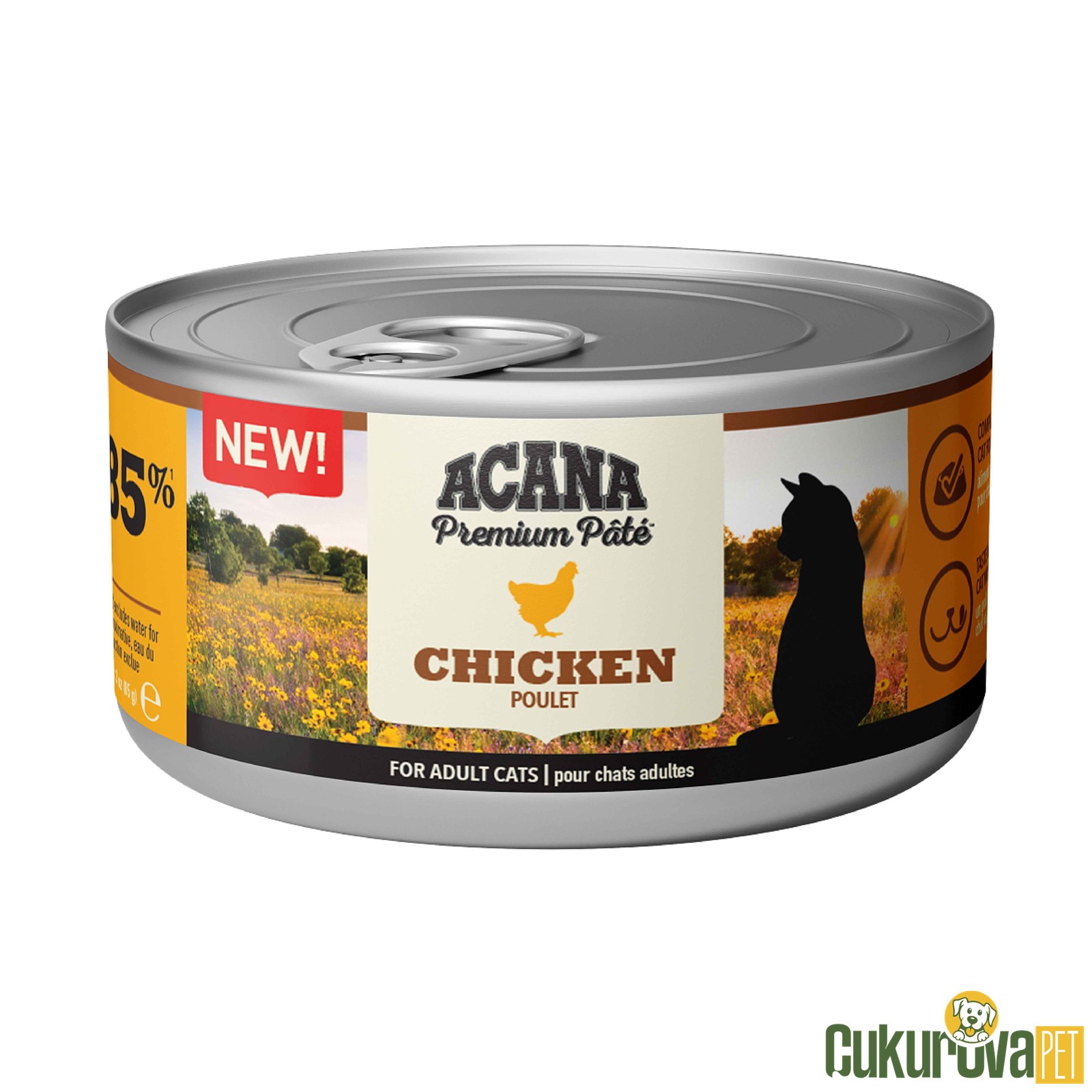 Acana Premium Pate Adult Tavuk Etli Yetişkin Kedi Yaş Maması 85 Gr