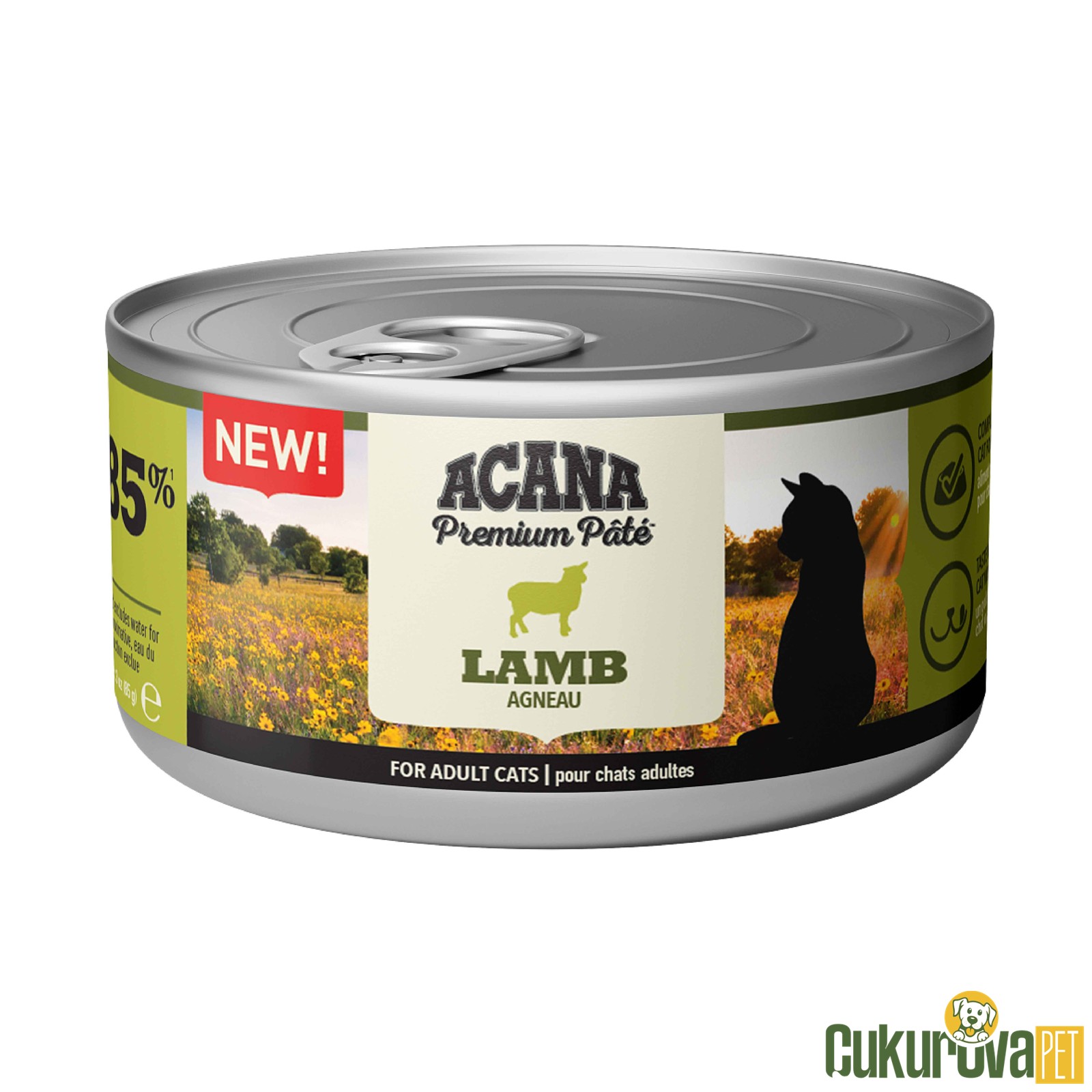 Acana Premium Pate Adult Kuzu Etli Yetişkin Kedi Yaş Maması 85 Gr