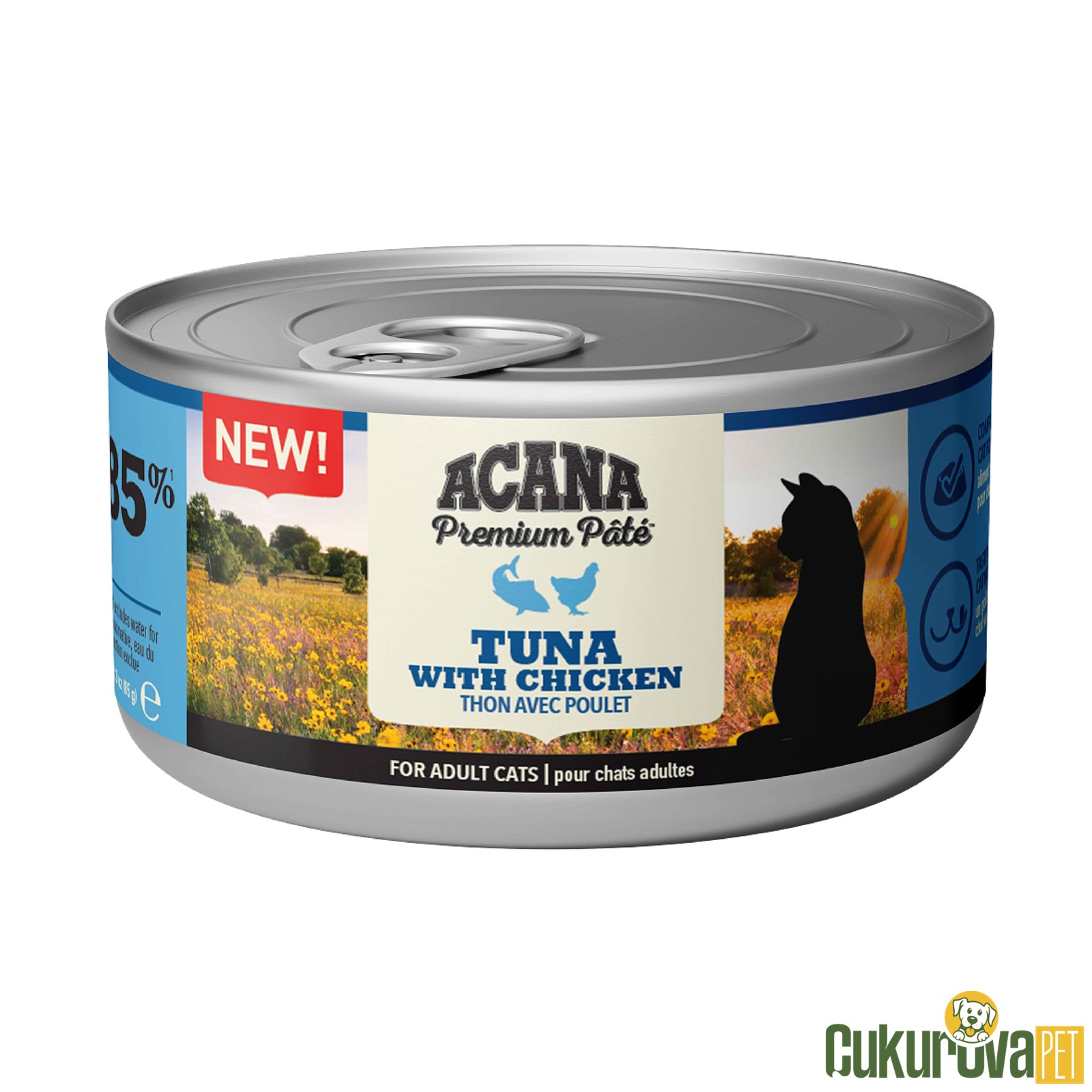 Acana Premium Pate Adult Ton Balıklı Ve Tavuklu Yetişkin Kedi Yaş Maması 85 Gr