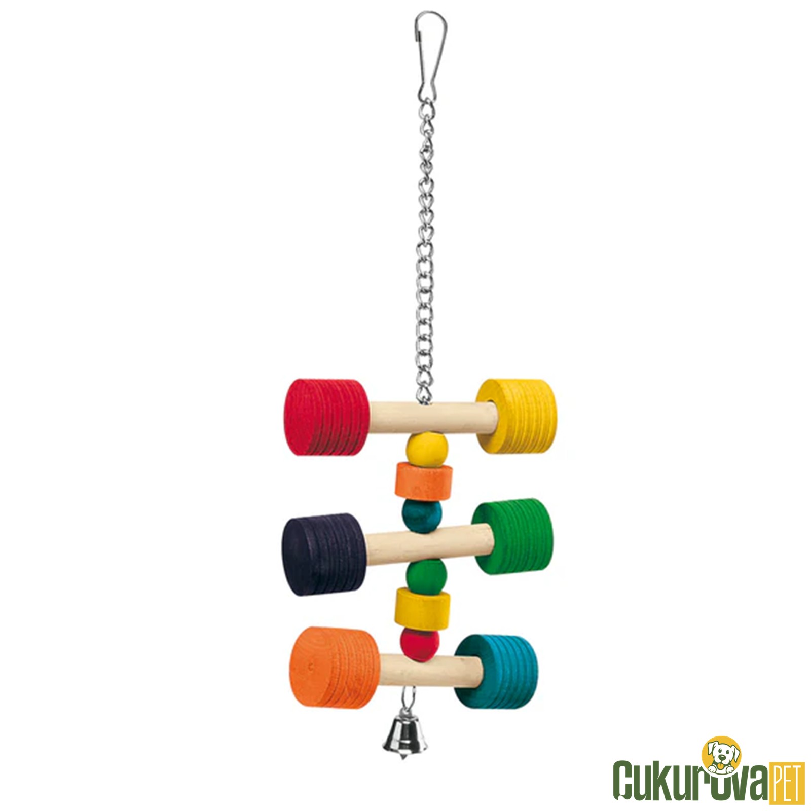 Ferplast Pa 4901 Renkli Ahşap Papağan Salıncağı 31 Cm