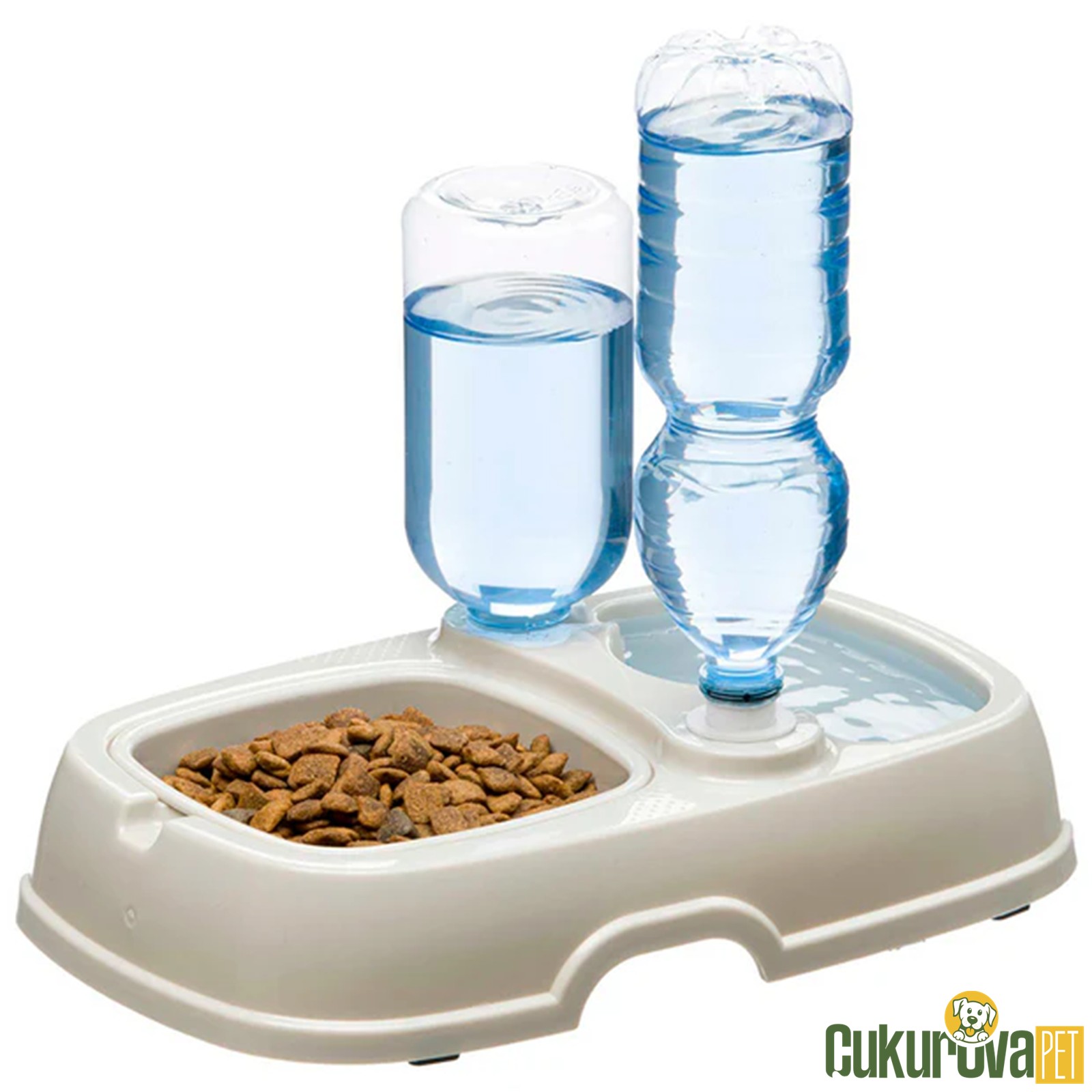 Ferplast Kedi̇ & Köpek Mama Ve Su Kabı Tota 2 Şi̇şeli̇