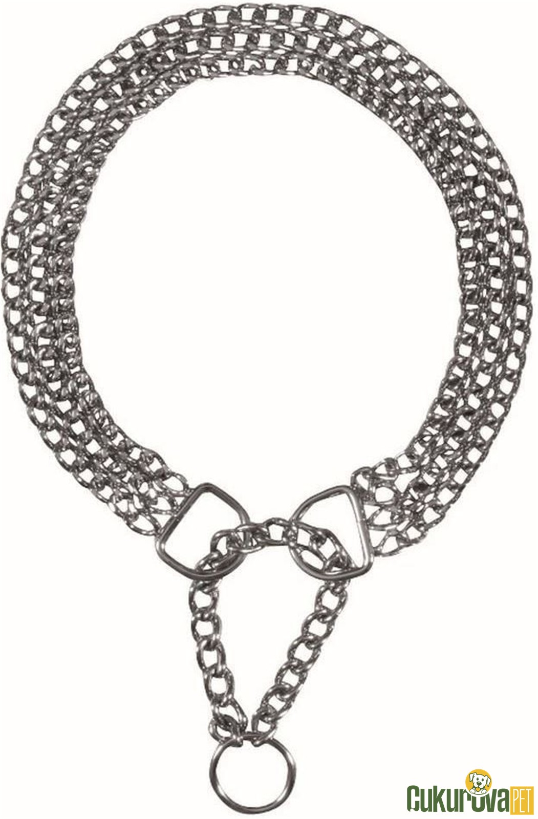 Trixie Köpek Şok Boyun Tasması 3 Sira Zi̇nci̇r Gergi̇nli̇k Gi̇derme L - Xl - 55 Cm x 2.5 Mm