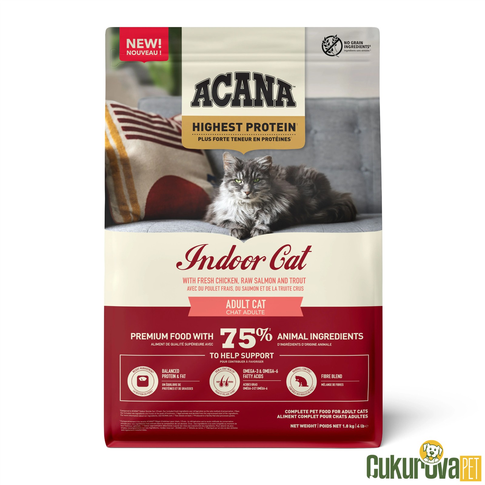 Acana Indoor Cat Yetişkin Kedi Maması 1.8 Kg