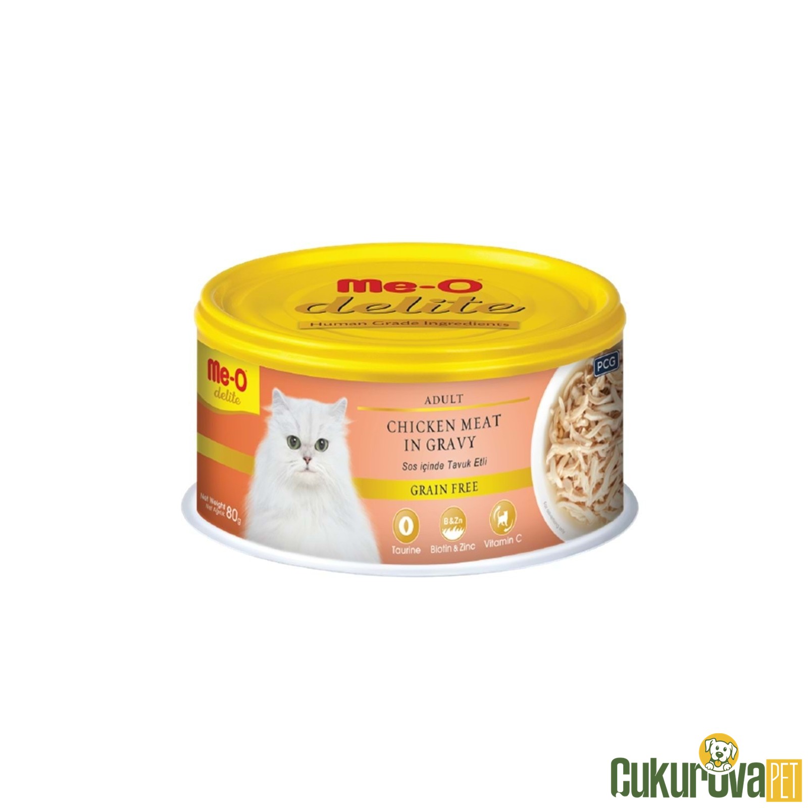 Me-O Delite Adult Tavuklu Yetişkin Kedi Yaş Maması 80 Gr