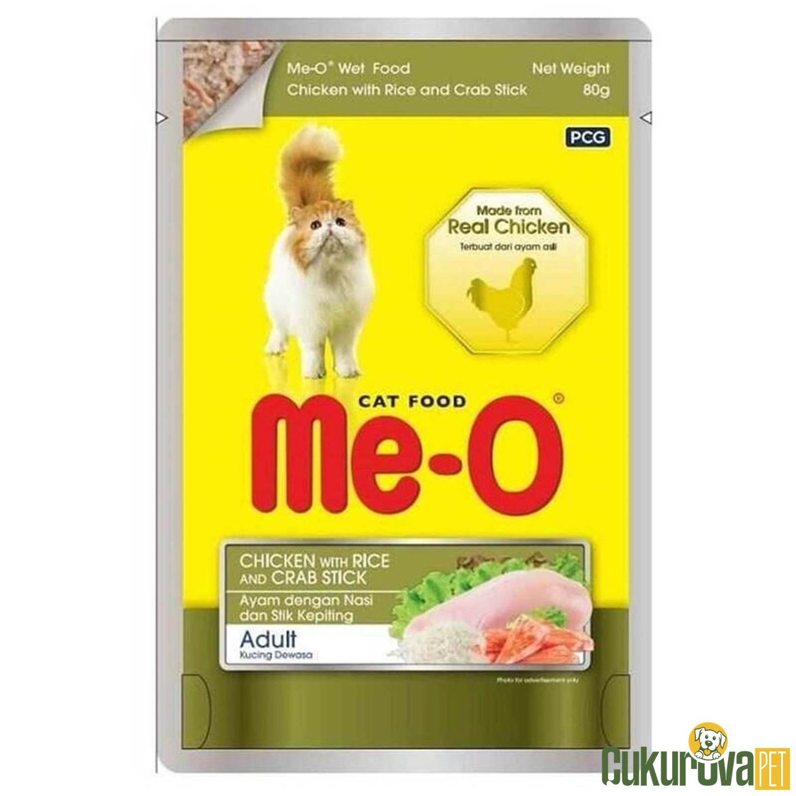 Meo Tavuk Pi̇ri̇nç Ve Yengeçli̇ Kedi̇ Yaş Maması 80 Gr
