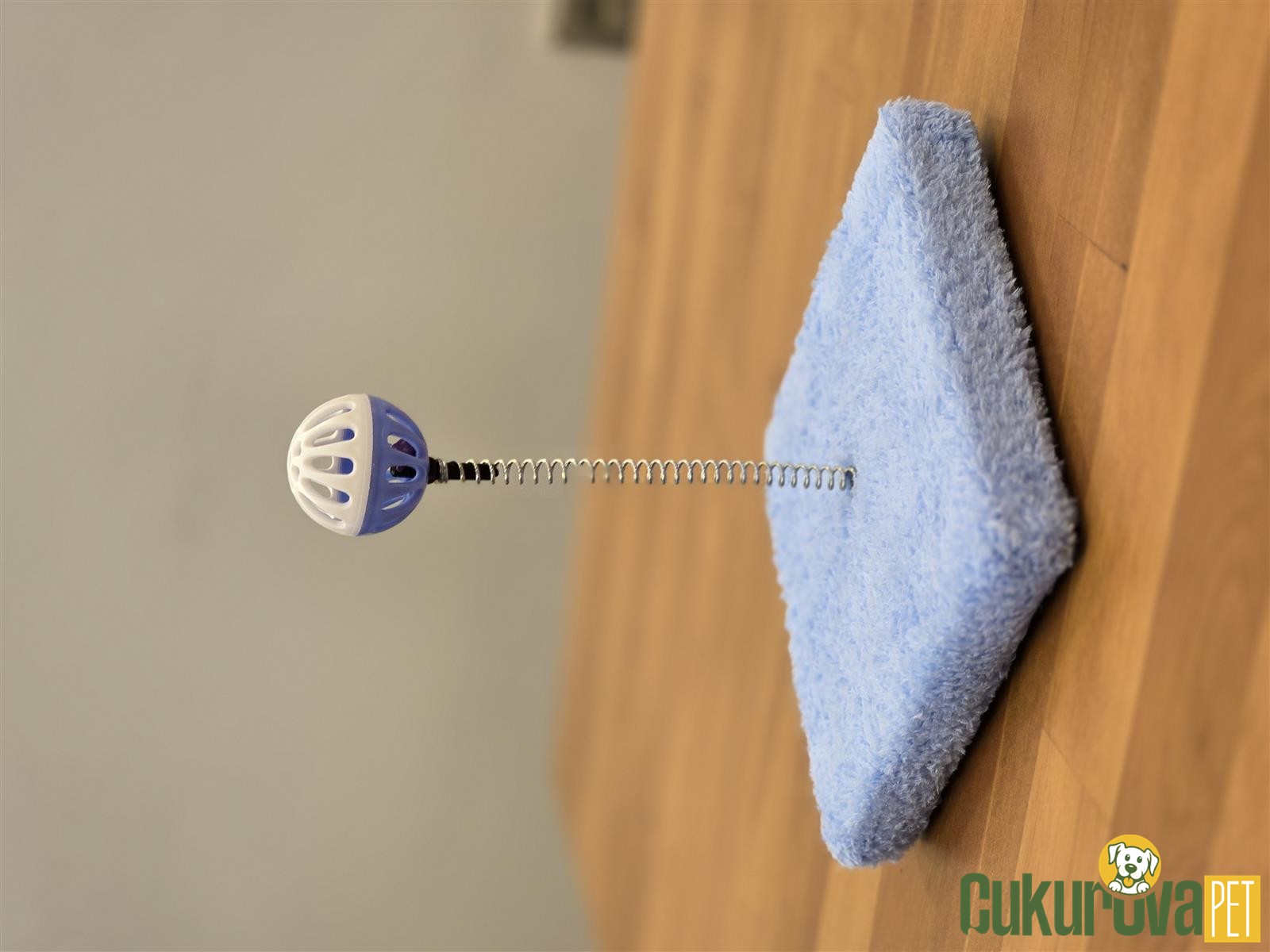 C.p. Kedi̇ Peluş Tüylü Haciyatmazli Oyuncak 15 x 15 x 15 Cm - Mavi̇