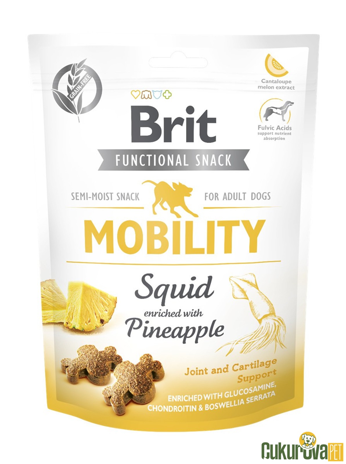 Brit Mobility Ananas Ve Kalamarlı Köpek Ödülü 150 Gr