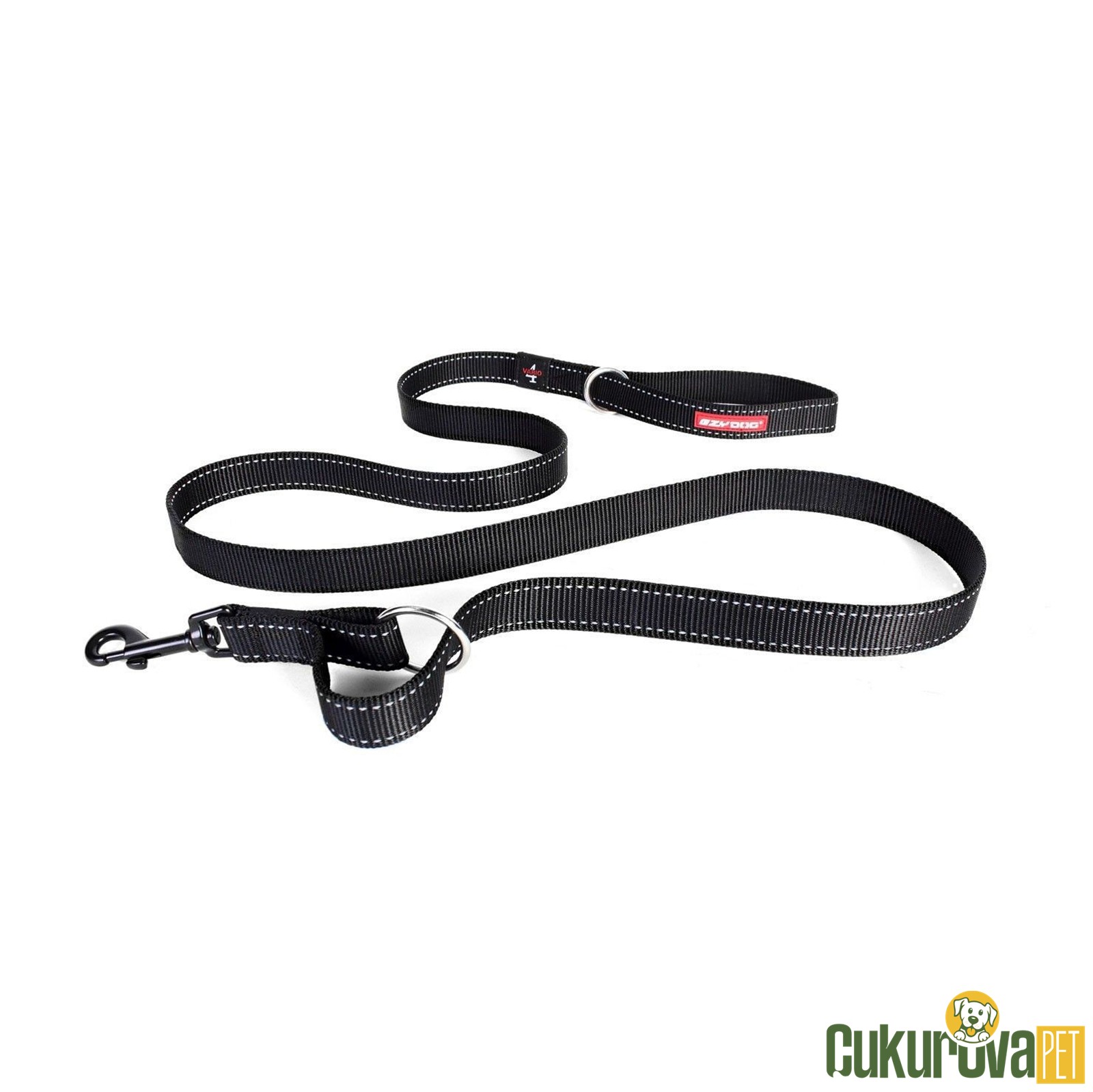 Ezydog Köpek Gezdi̇rme Kayışı Leash Vario 4 Lite 180 Cm - Si̇yah