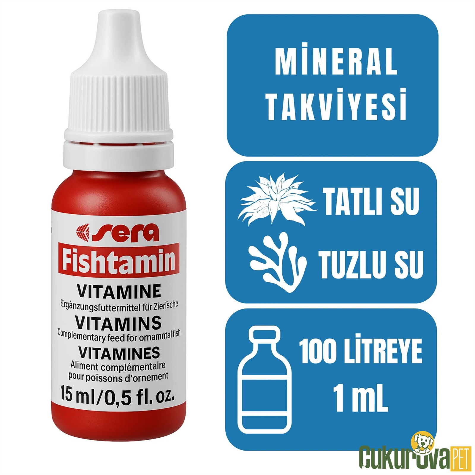 Sera Fishtamin Balık Vitamini 15 Ml