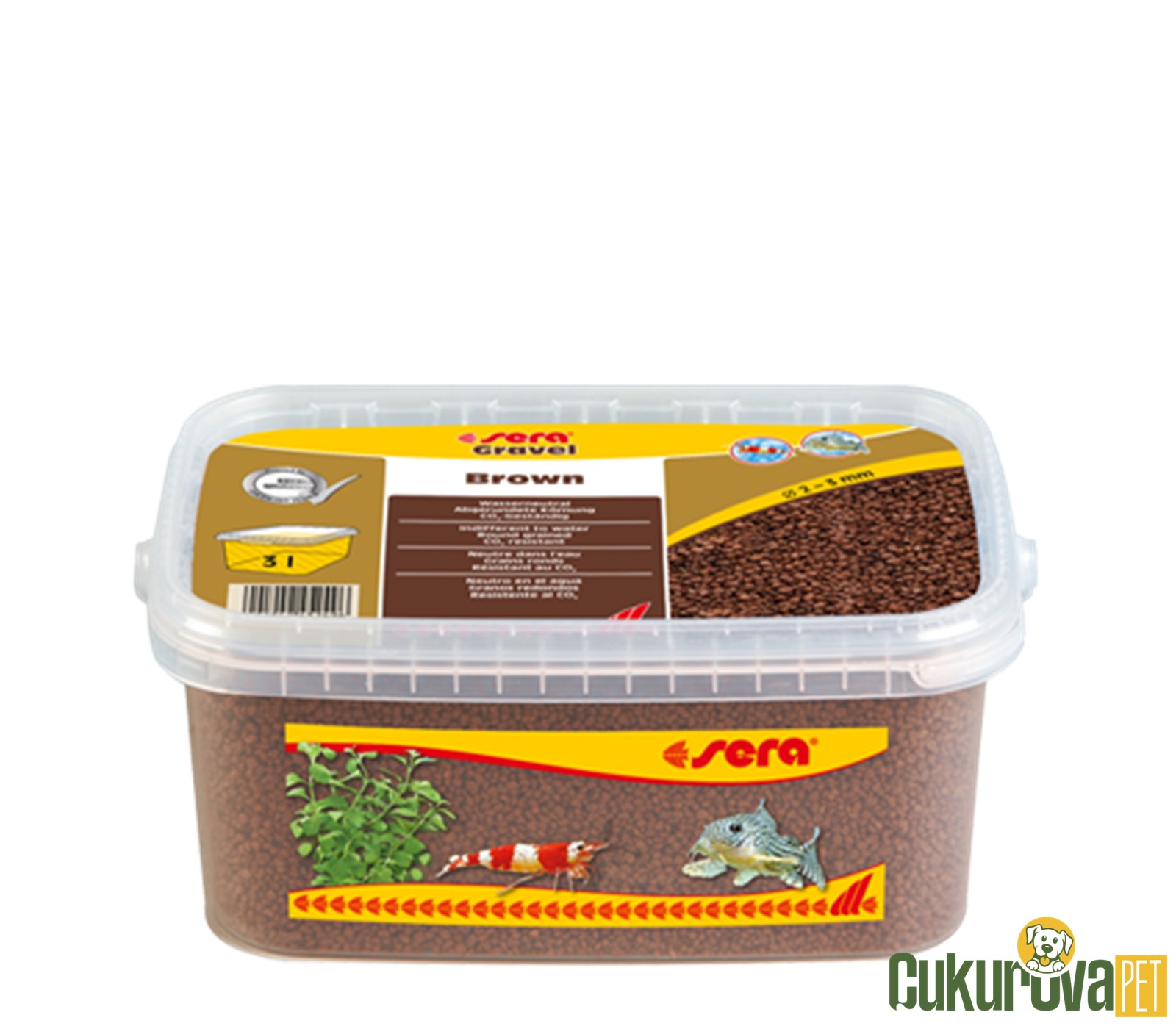 Sera Akvaryum Kumu Kahverengi 2 - 3 Mm - 3 L