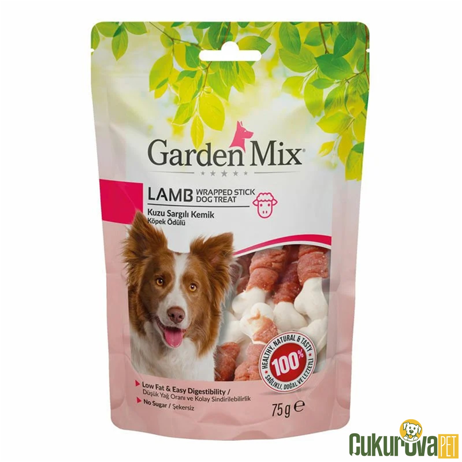 Gardenmix Kuzu Eti Sargılı Kemik Köpek Ödül Maması 75 Gr