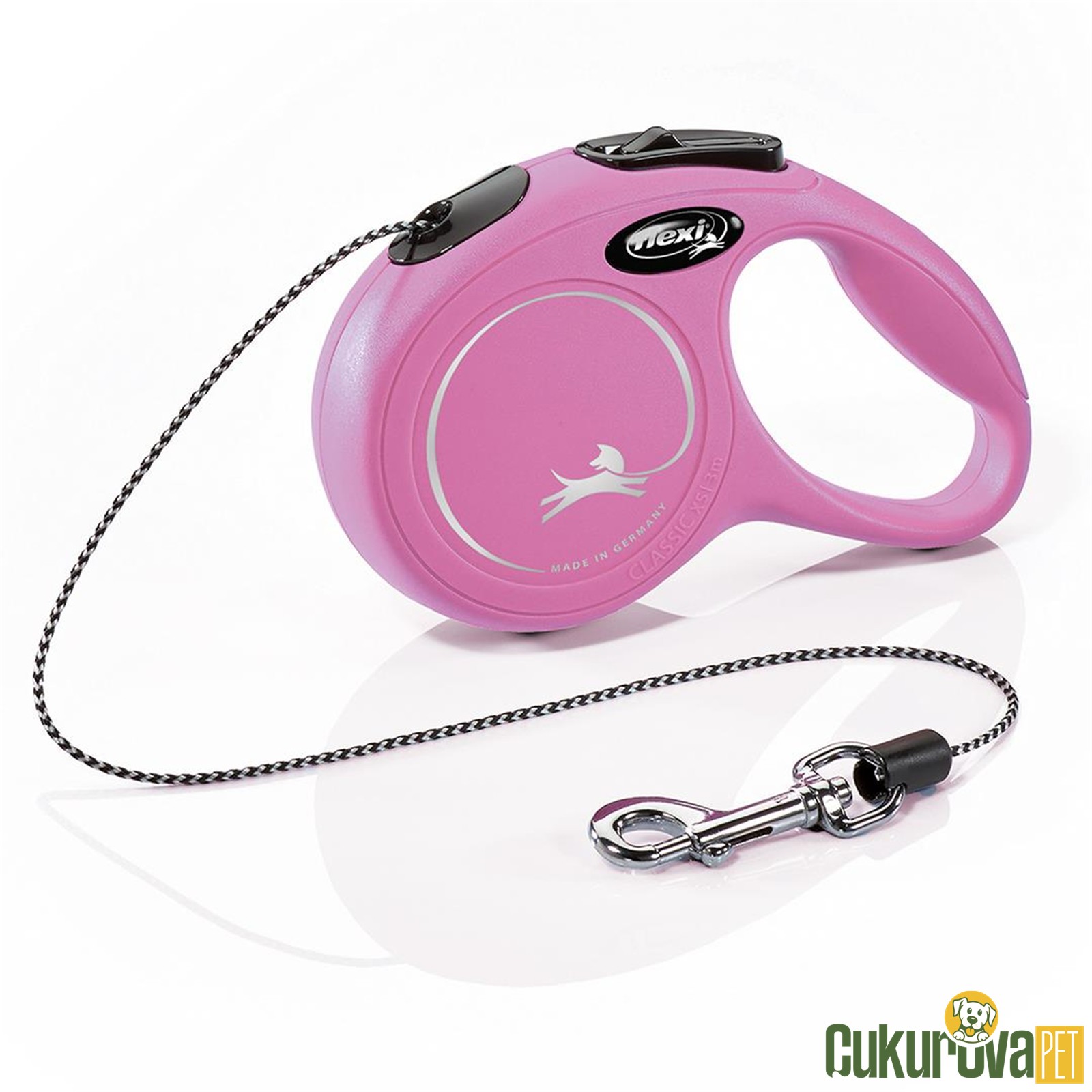 Flexi New Classic Otomati̇k İp Köpek Gezdi̇rme Kayışı 3 M - Pembe - Xs