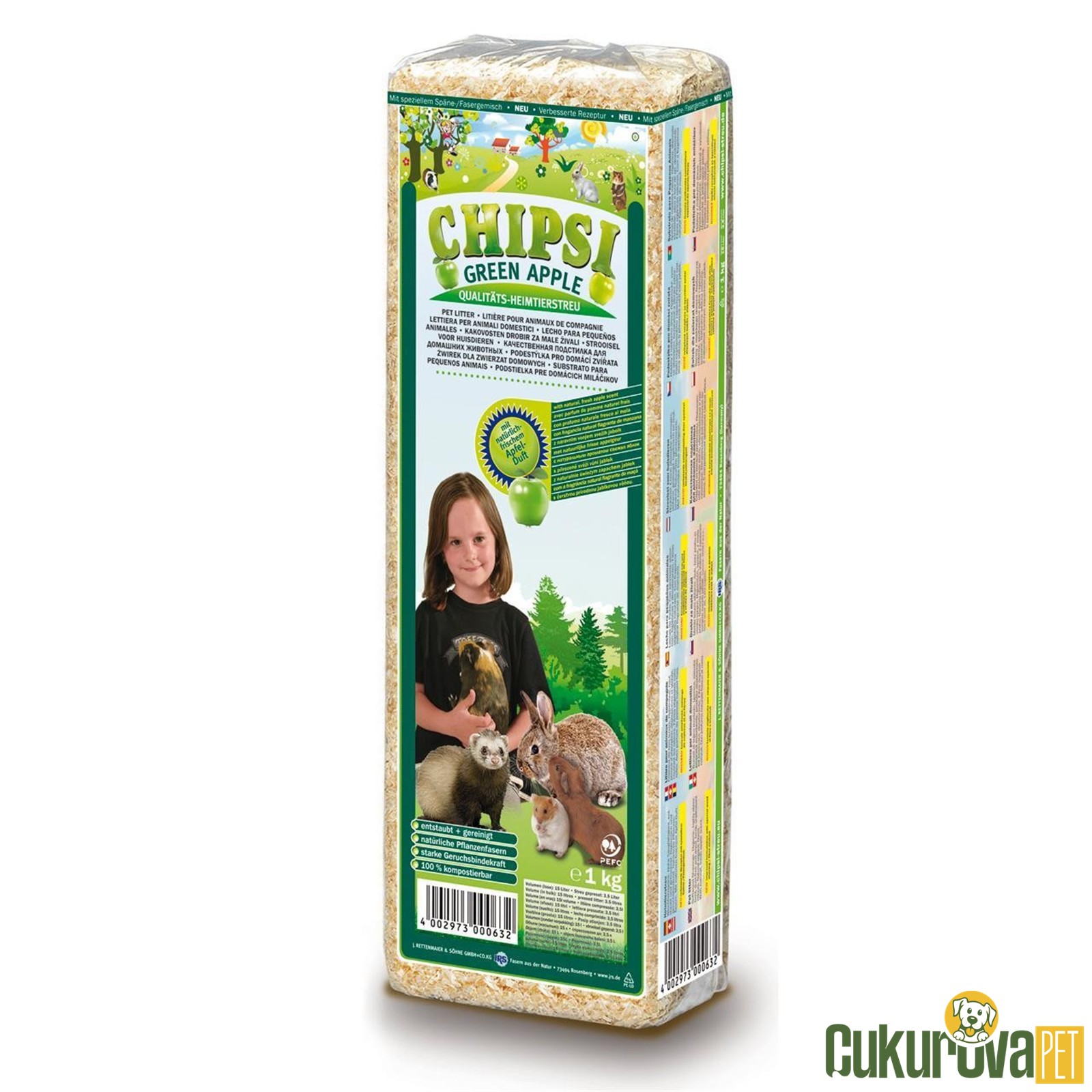 Chipsi Kemirgen Elmalı Talaşı 15 L