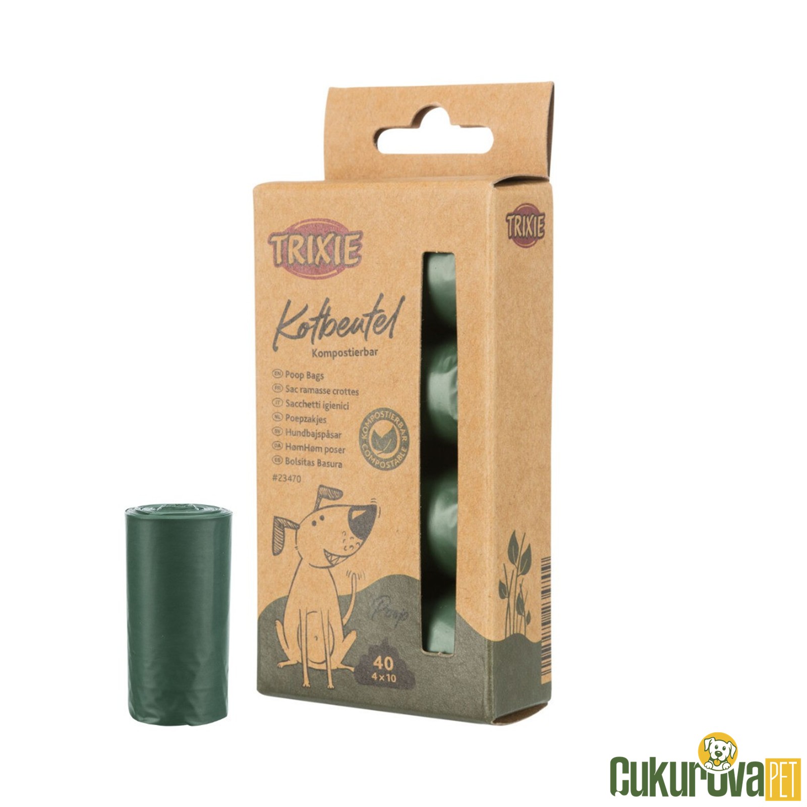 Trixie Köpek Dişki Toplama Poşeti M - 4'lü Rulo - 10 Adet