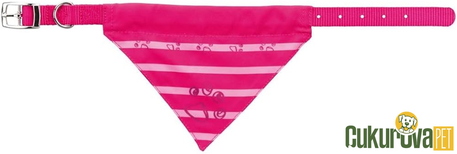Trixie Bandanali Köpek Boyun Tasması 43 - 55 Cm x 25 Mm - Fuşya - M - L