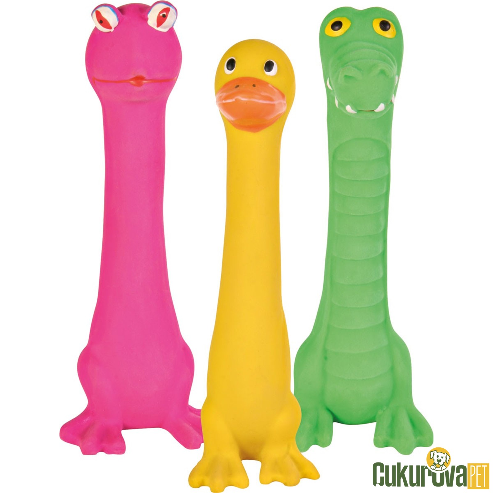 Trixie Uzun Lateks Dinazor Köpek Oyuncağı Karışık Çeşitli - 18 Cm
