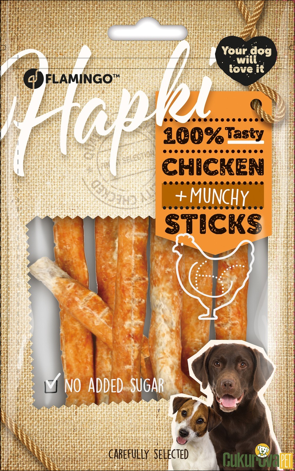 Flamingo Et Sargılı Yüksek Proteinli Şekersi̇z Köpek Ödül Çubuğu 80 Gr