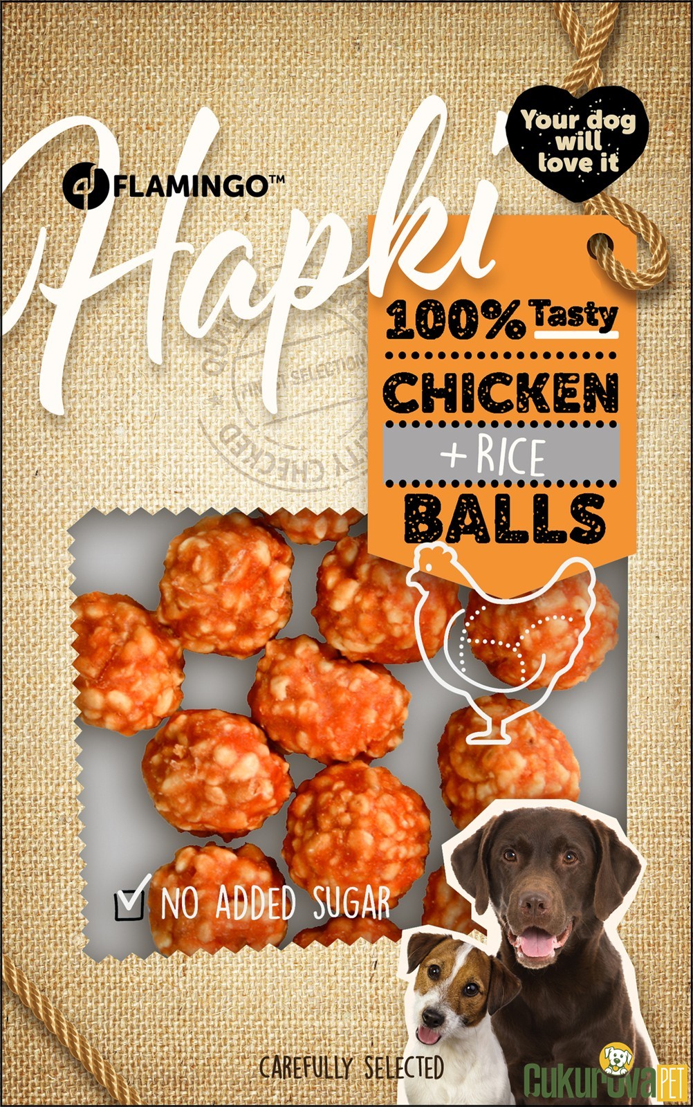 Flamingo Tavuklu Ve Pi̇ri̇nçli̇ Top Köpek Ödül Maması 75 Gr