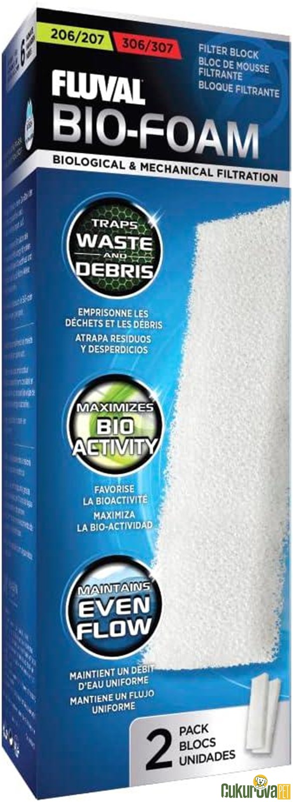 Fluval 205 / 206 / 207 / 305 / 306 / 307 Yedek Sünger - 2 Adet
