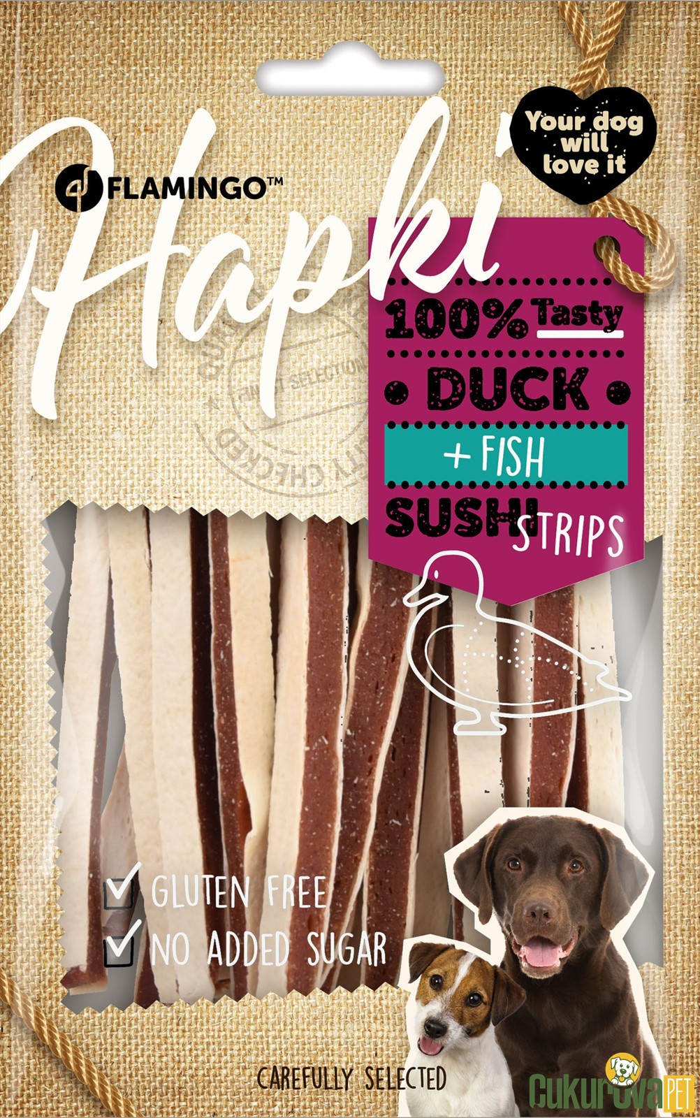 Flamingo Hapki Sushi Strips Ördekli̇ Ve Balıklı Köpek Ödül Maması 85 Gr