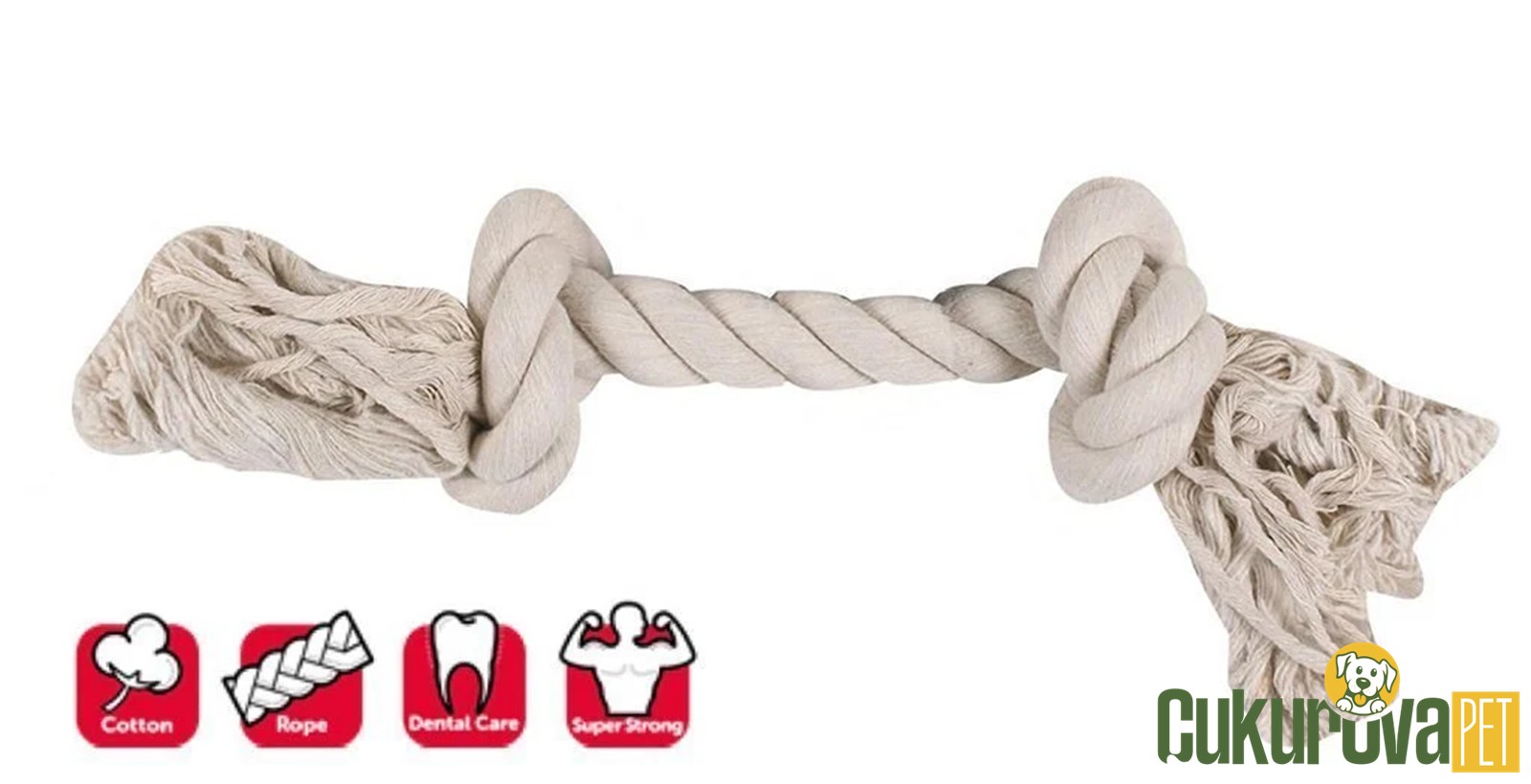 Karlie Köpek Oyuncağı 2 Düğümlü İp S 22 Cm Beyaz