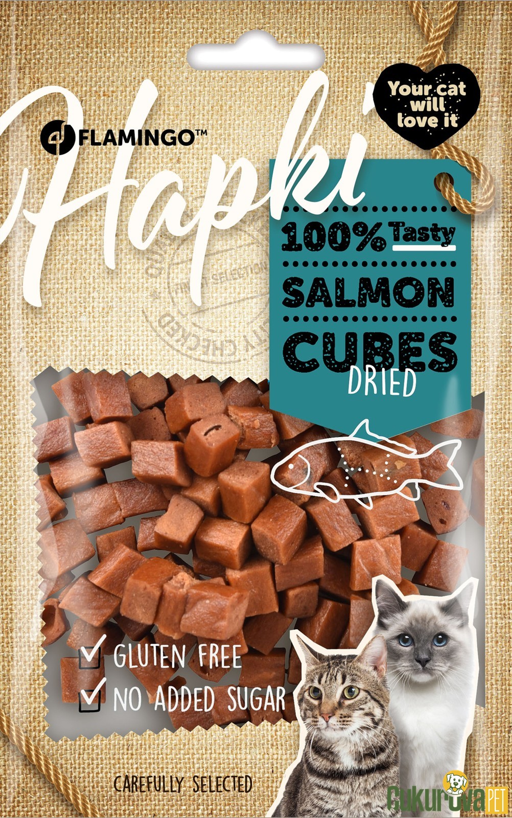 Flamingo Hapki Cubes Somon Balıklı Küpler Kedi̇ Ödülü 85 Gr