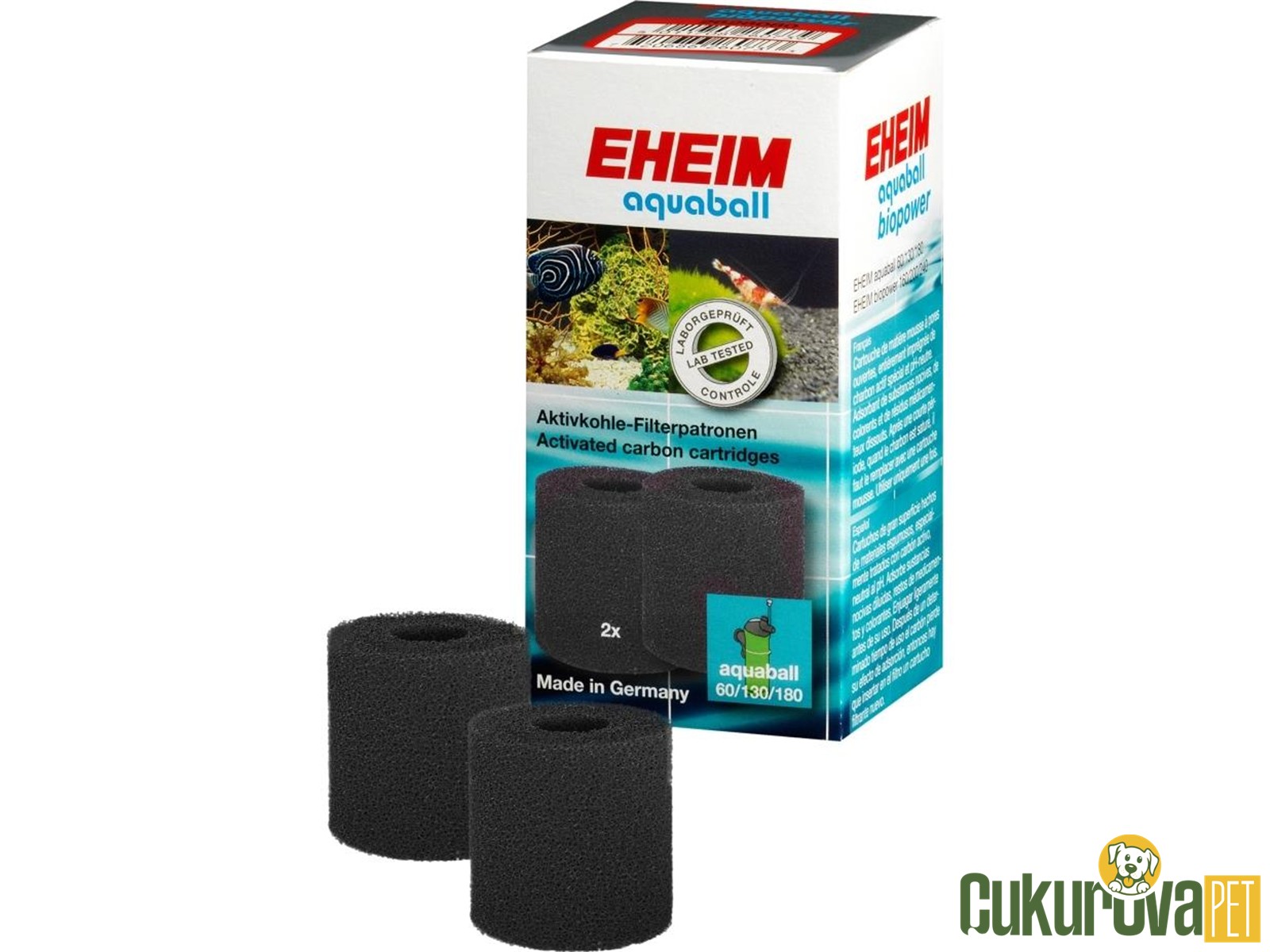 Eheim Aquaball Biopower Karbonlu Sünger 2'li