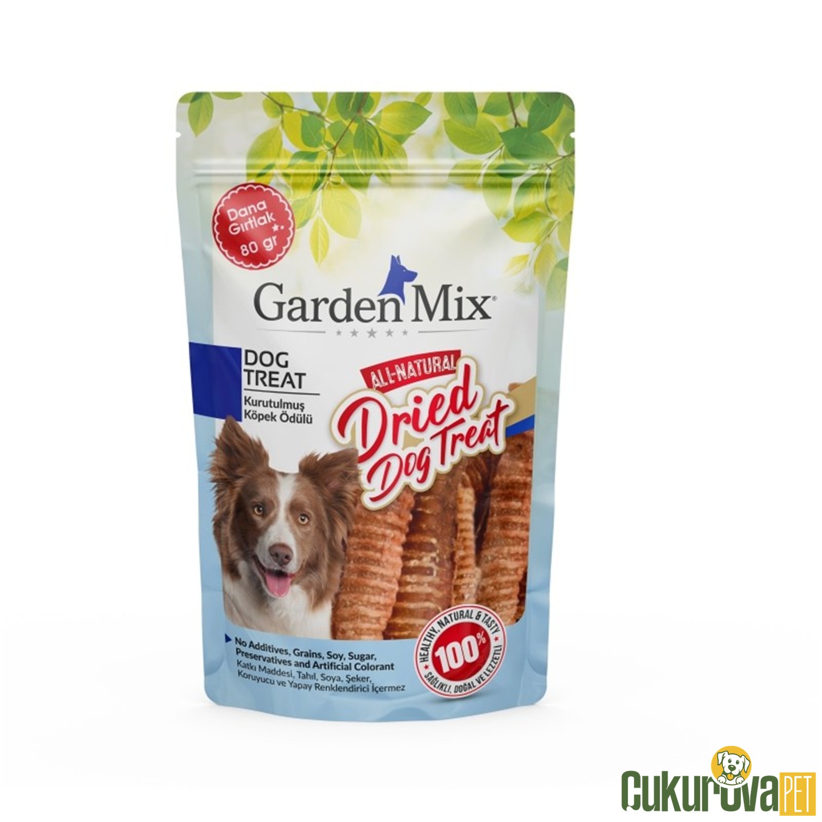 Gardenmix Köpek Ödülü Kurutulmuş Dana Gırtlak 80 Gr