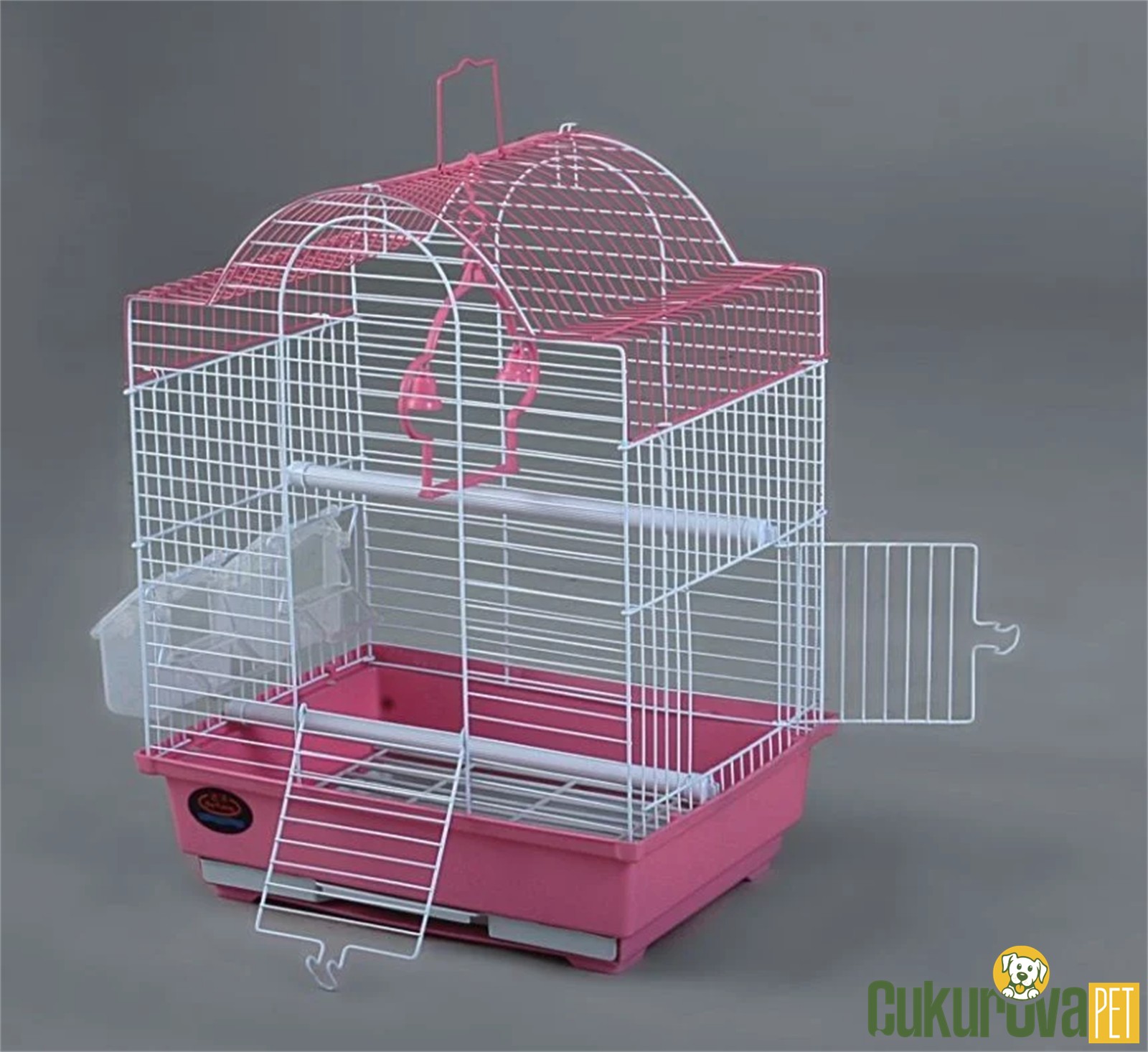 Dayang İki Kapılı Kubbeli Muhebbet Kuşu Kafesi Renkli - 30 x 23 x 39 Cm