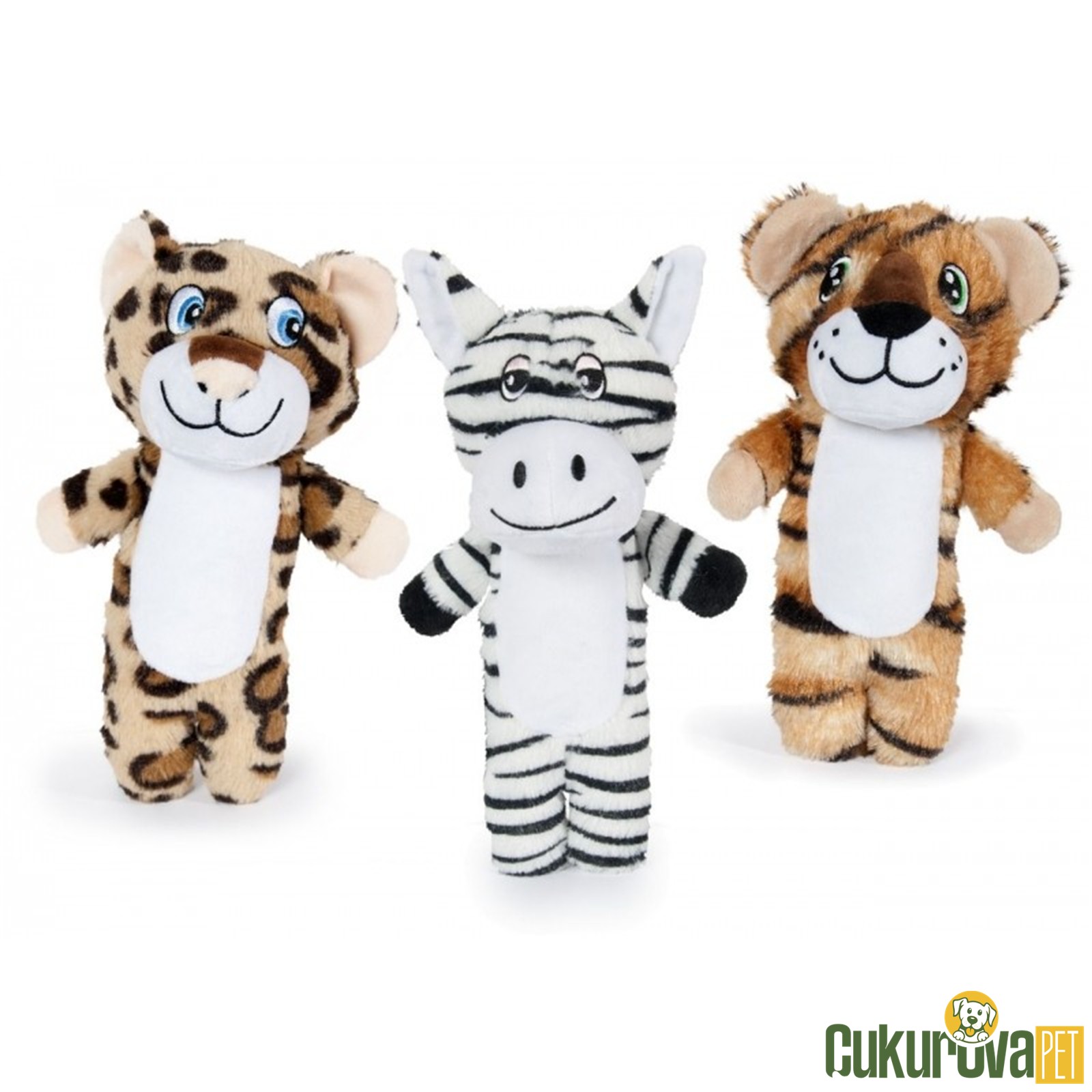 Karlie Peluş Leopar Köpek Oyuncağı Kahverengi - 23 Cm